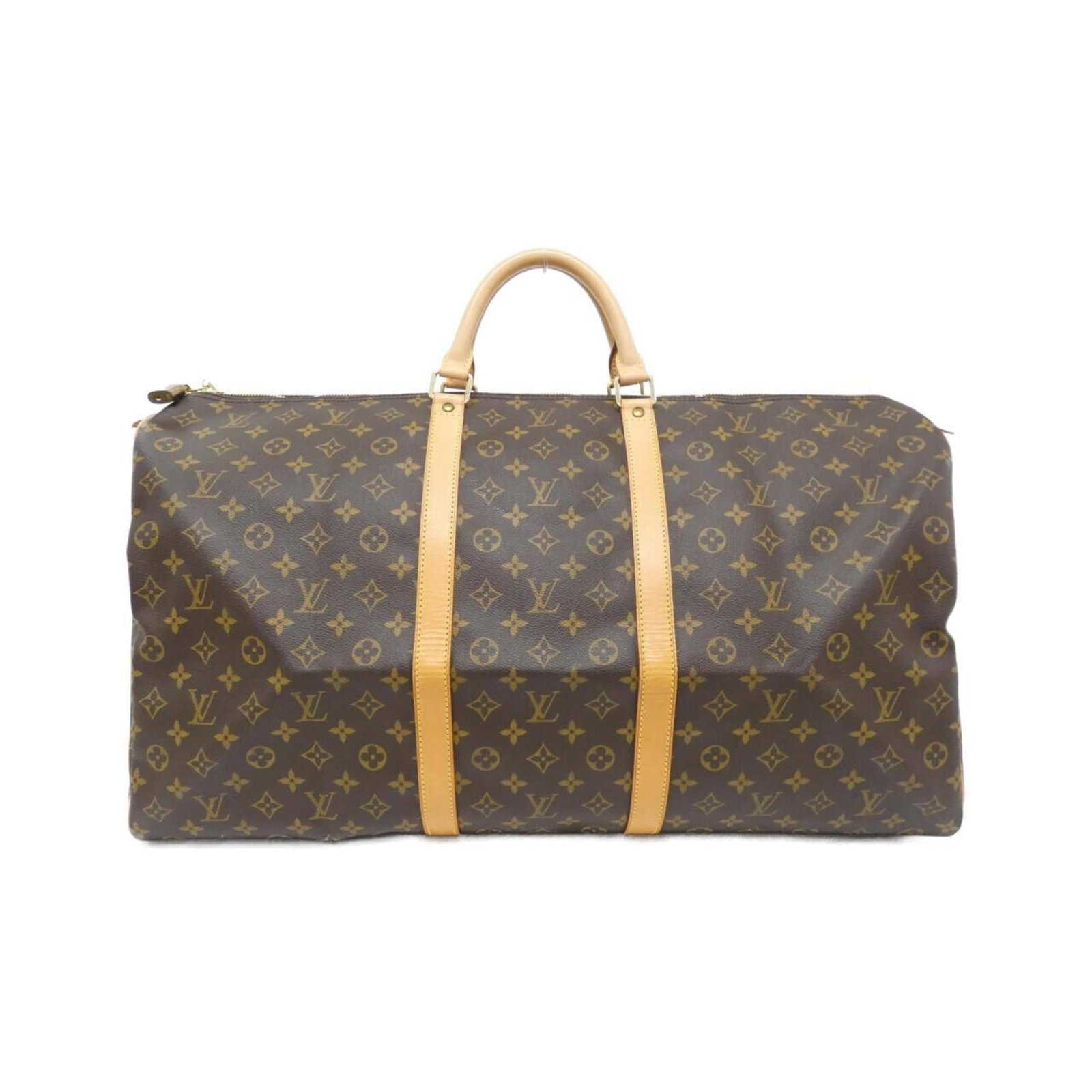 Louis Vuitton Boston Bag Coated Canvas: Louis Vuitton Boston Bag Coated Canvas The Louis Vuitton Boston Bag Coated Canvas boasts a timeless design with its classic brown color and durable coated canvas material. Measuring 33cm x 60cm x 26cm