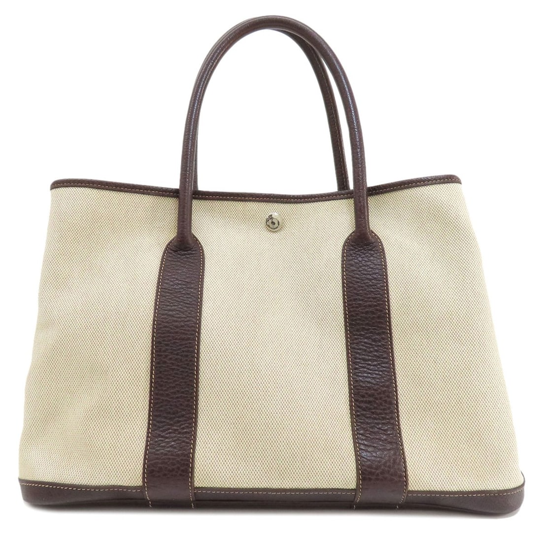 Hardware tote bag silver maron ash tower hermes garden party: Hardware tote bag silver maron ash tower hermes garden party Tower ash exterior gives this Marron Herm?s tote bag a unique and sophisticated look. The silver hardware adds a touch of elegance to this 