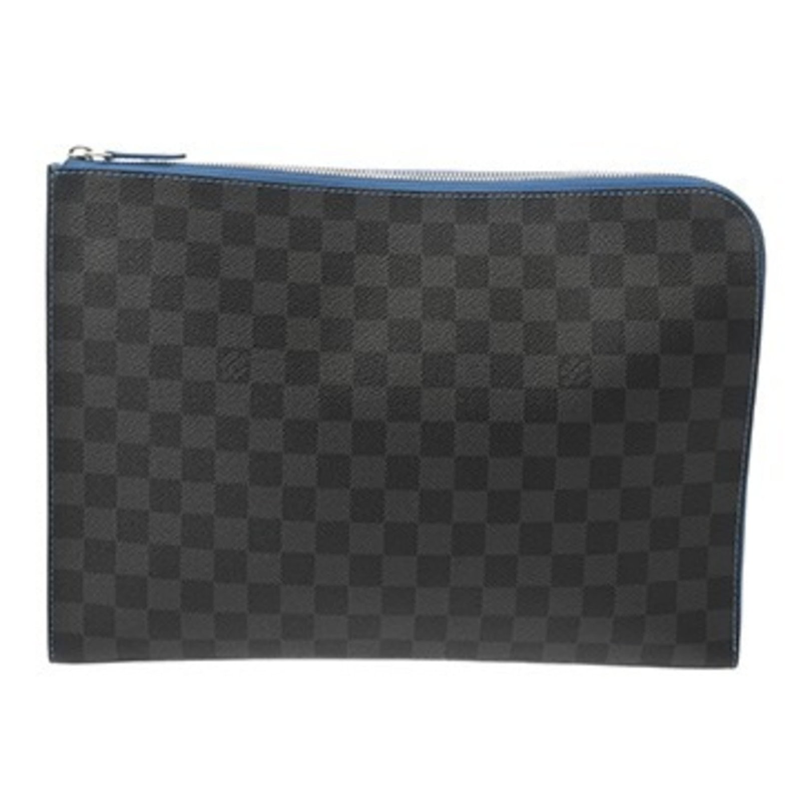 Louis Vuitton Clutch Bag Pochette Damier Canvas: Louis Vuitton Clutch Bag Pochette Damier Canvas The Louis Vuitton Clutch Bag Pochette Damier Canvas is a stylish and versatile accessory featuring iconic Damier canvas design. With its sleek black