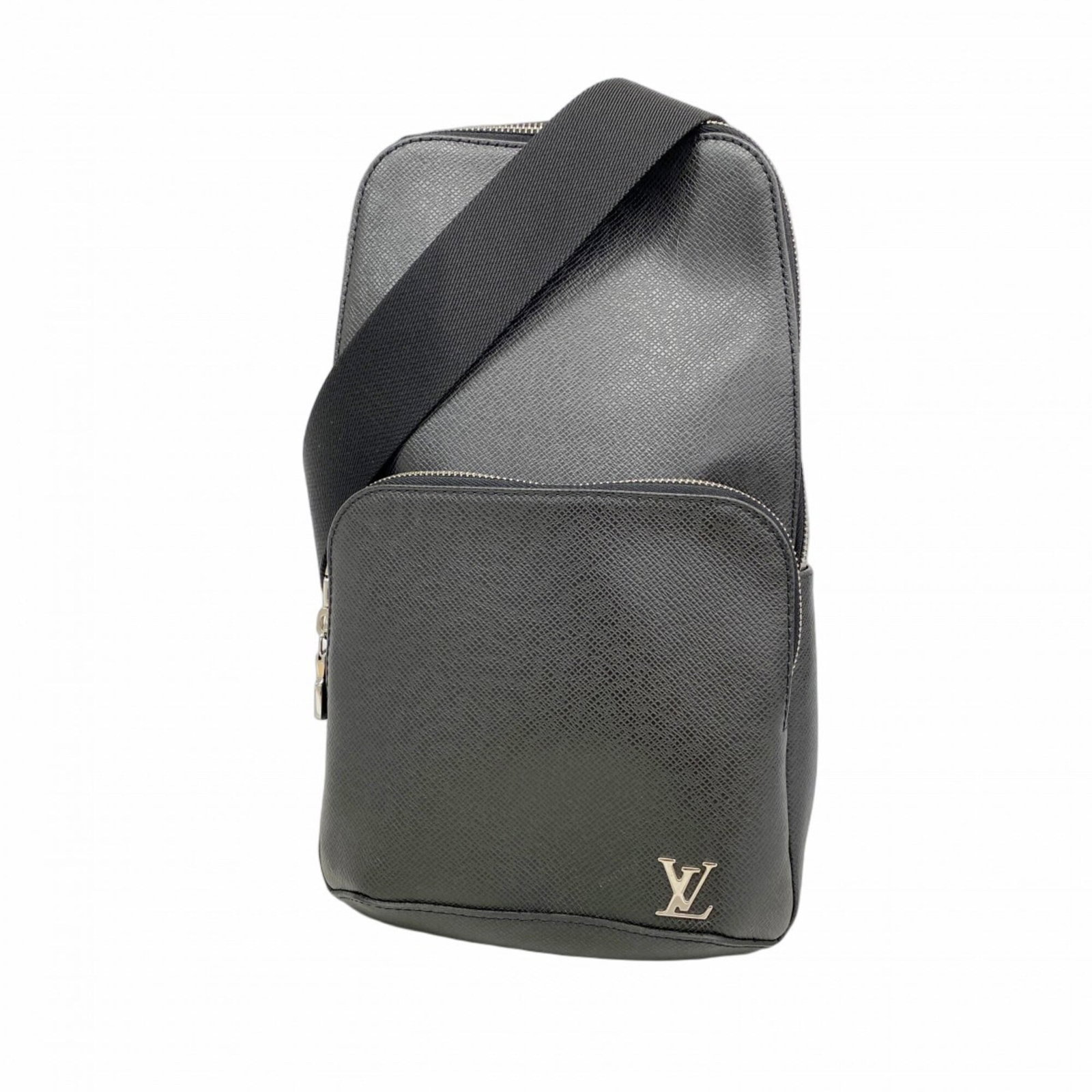 Louis Vuitton Sling Bag: Louis Vuitton Sling Bag Used Louis Vuitton Sling Bag in Noir color with a few traces of usage and some scratches/dirt. The bag measures 30.5cm x 19cm x 9.5cm and has been well-cared for, showing