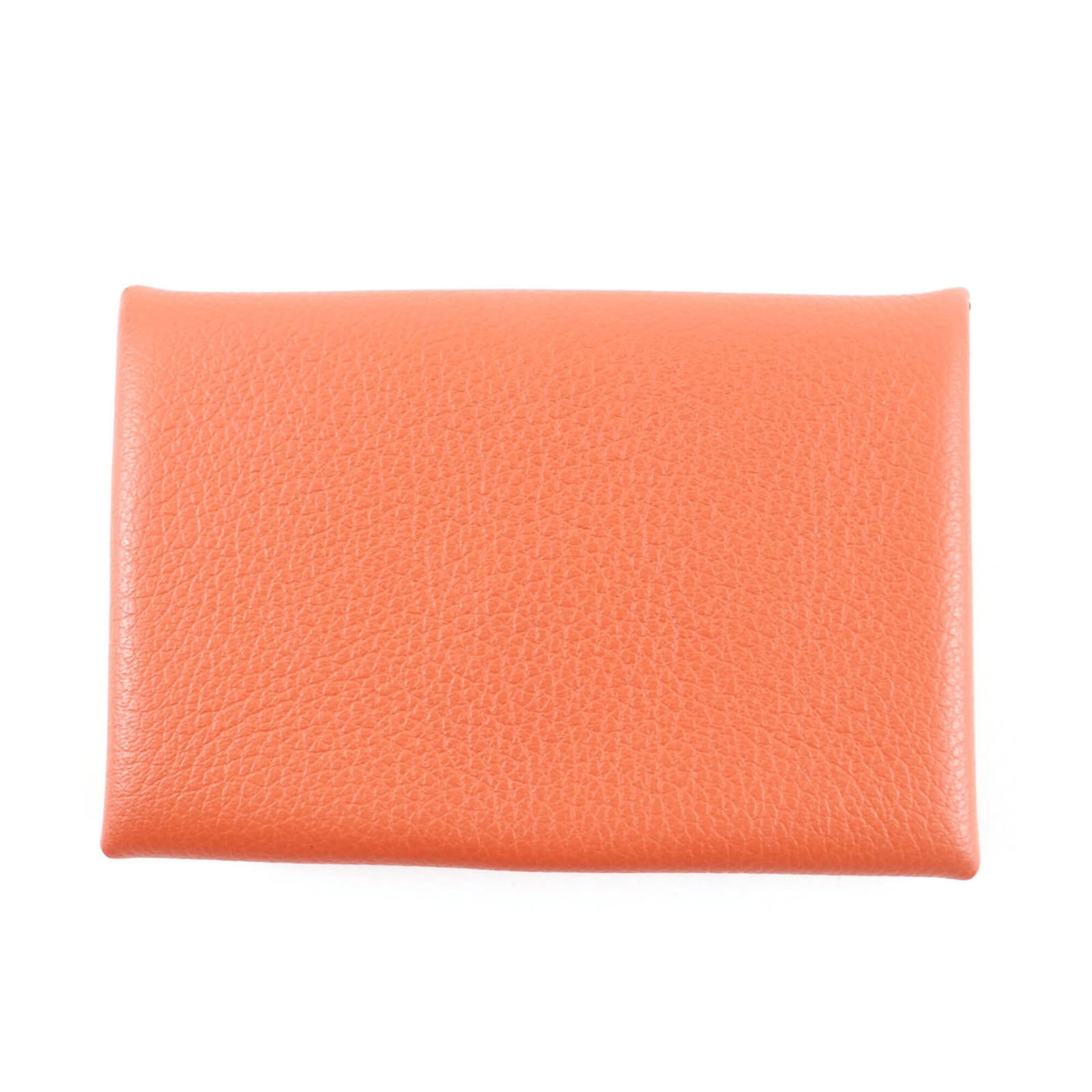 Hermes Business Card Case Epsom Leather: Hermes Business Card Case Epsom Leather Epsom leather business card case from Hermes, featuring a vibrant orange color. This used item is in mint condition and like new, showcasing the brand's high-qu