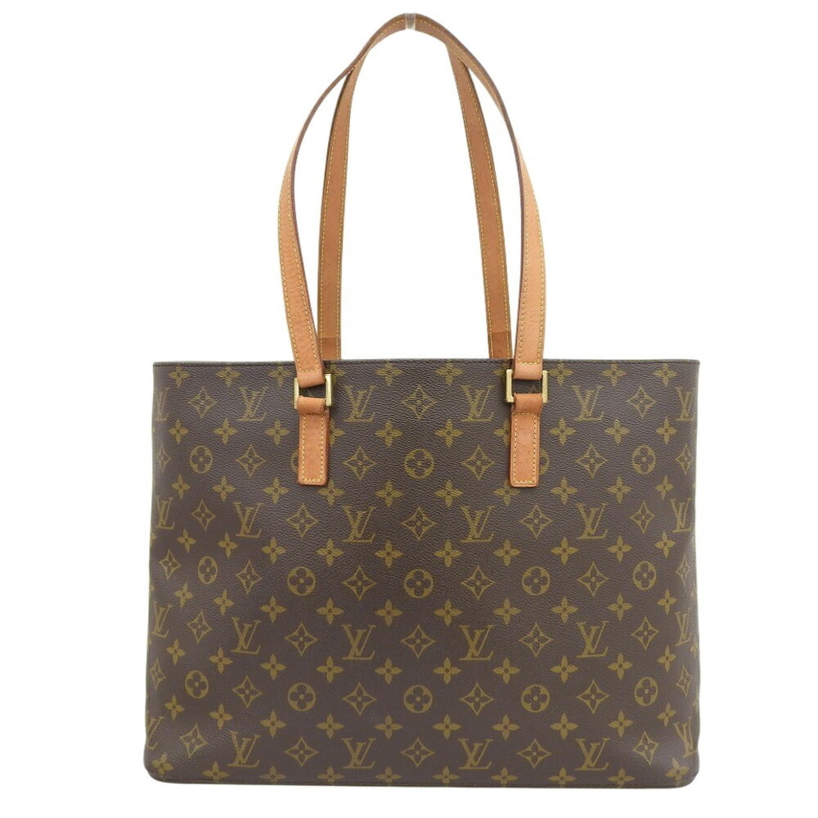 Louis Vuitton Shoulder Bag Tote Bag Monogram Leather: Louis Vuitton Shoulder Bag Tote Bag Monogram Leather This Louis Vuitton shoulder bag tote bag features iconic monogram leather and boasts a classic design. With its timeless look and durable construct