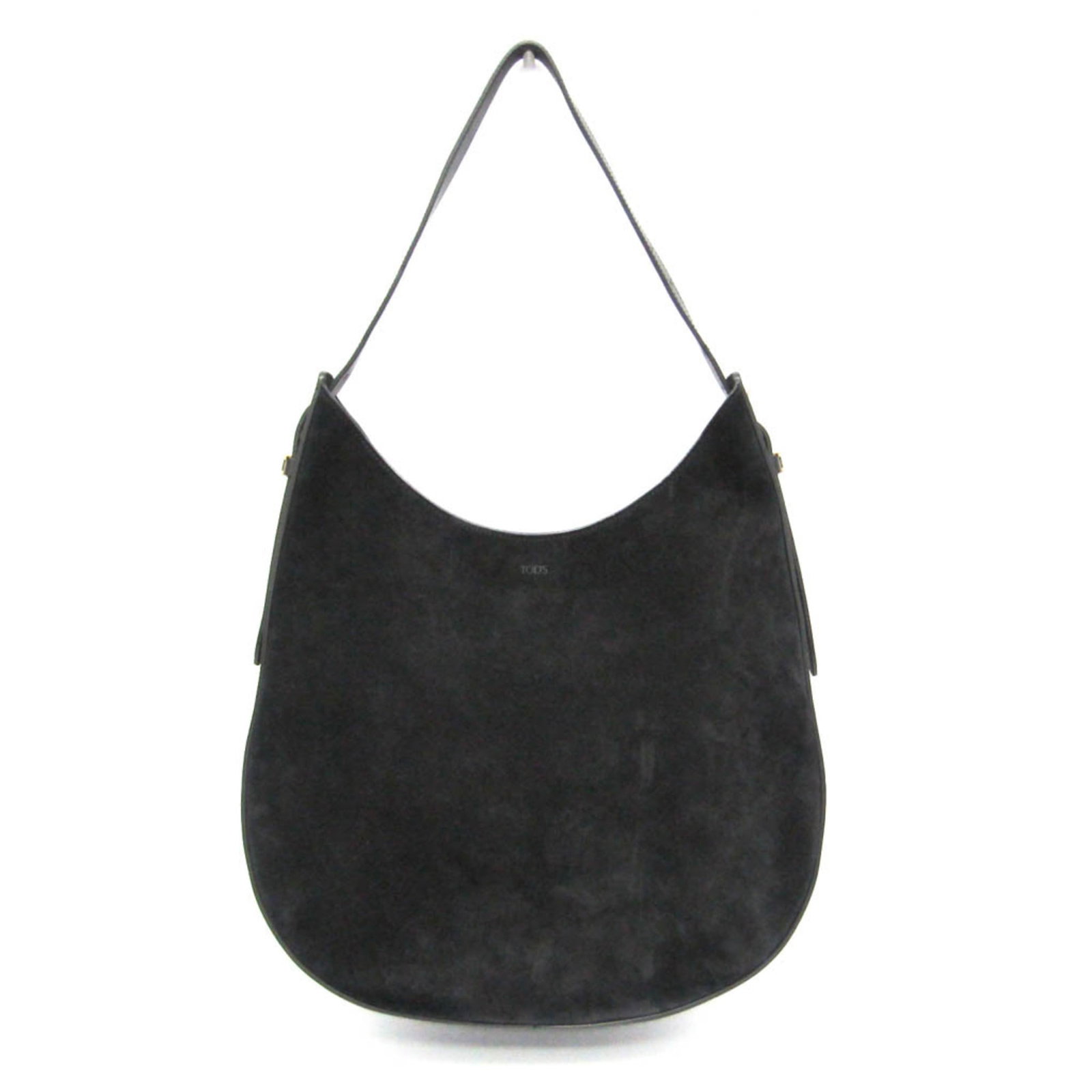 Tod'S Shoulder Bag Leather: Tod'S Shoulder Bag Leather Tod'S Shoulder Bag Leather features a sleek black suede leather exterior with a zipper closure and interior zipper pocket for added convenience. The bag's spacious open pock