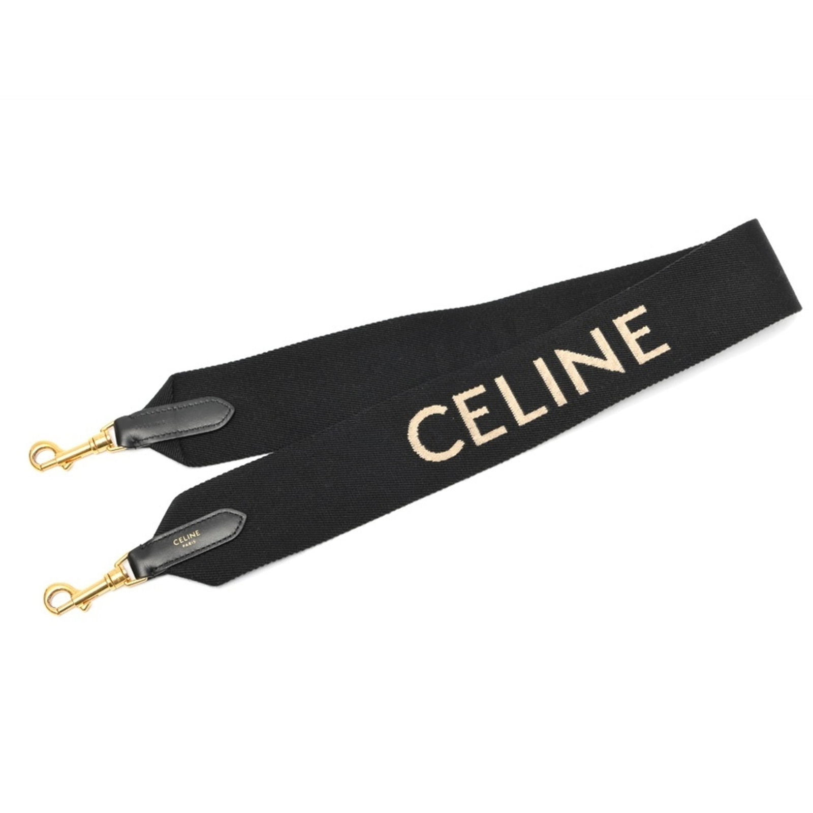 Celine Strap Leather: Celine Strap Leather This Celine Strap Leather features a classic design with a timeless black color and a premium leather material. With some minor scratches and dirt, this item has been well-loved a