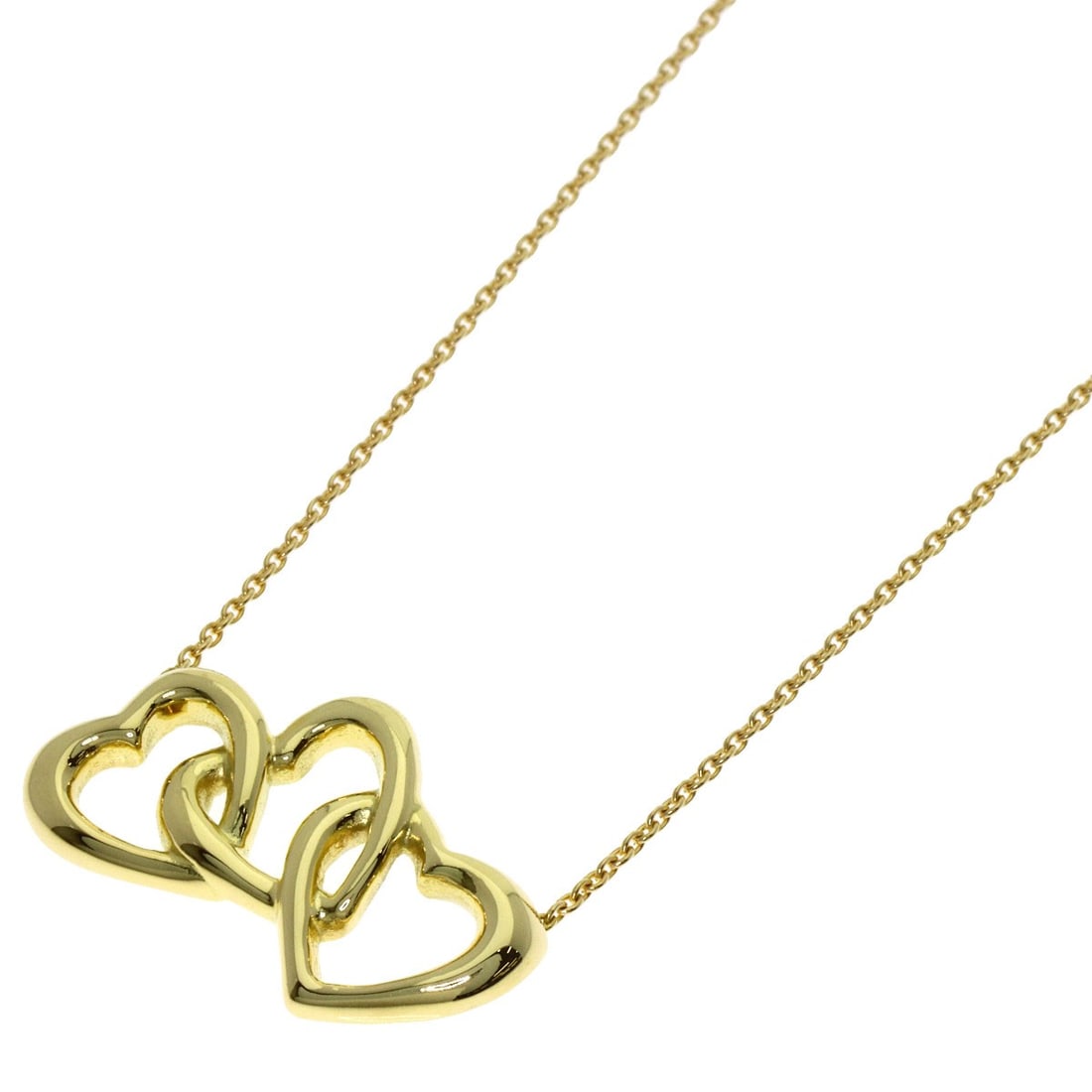 Three Tiffany K Co Necklace Heart Yellow Gold: Three Tiffany K Co Necklace Heart Yellow Gold Three Tiffany & Co. Necklace Heart Yellow Gold features K18 yellow gold metal and measures 15.7 inches in length. This necklace showcases the brand's sign