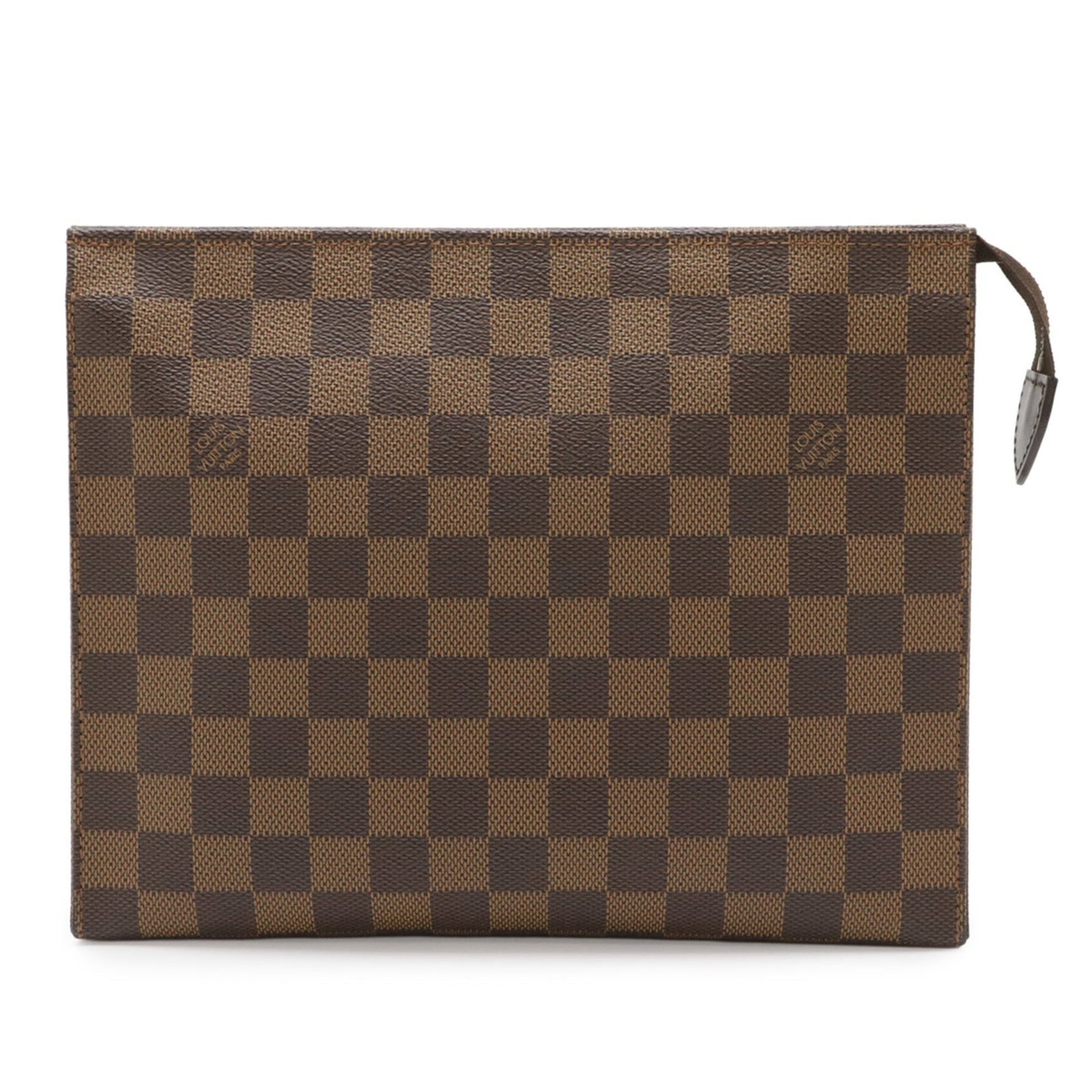 Louis Vuitton Clutch Bag Handbag Pouch Pvc: Louis Vuitton Clutch Bag Handbag Pouch Pvc This Louis Vuitton clutch bag features a classic design with a durable PVC material. The brown Damier canvas pattern adds a touch of elegance to this versati