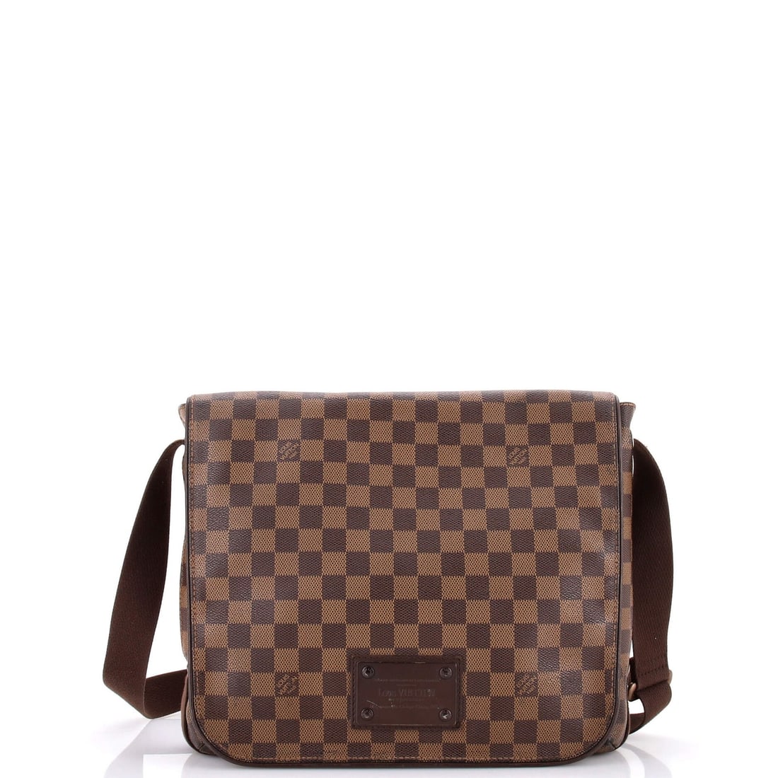 Damier MM Louis Vuitton Handbag Brooklyn: Damier MM Louis Vuitton Handbag Brooklyn The Damier MM Louis Vuitton Handbag Brooklyn boasts a classic canvas-coated exterior in rich brown, complemented by contrasting bronze hardware. With its spaci
