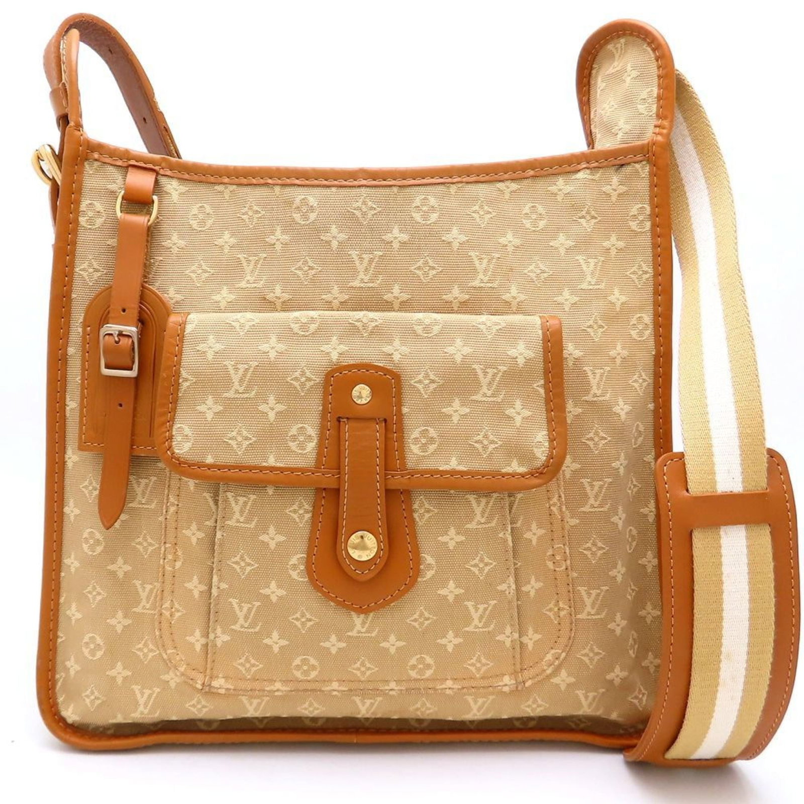 Louis Vuitton Shoulder Bag Monogram Mini: Louis Vuitton Shoulder Bag Monogram Mini The Louis Vuitton Shoulder Bag Monogram Mini boasts its iconic monogram pattern in beige, adding a touch of timeless elegance to any outfit. With its compact s