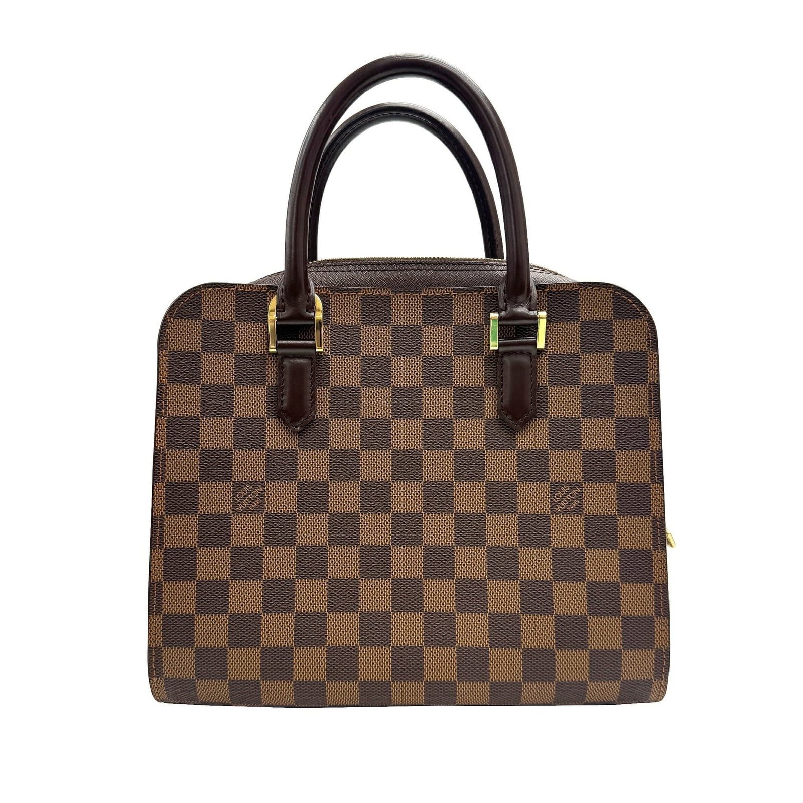 Louis Vuitton Handbag: Louis Vuitton Handbag Brown Damier Canvas Louis Vuitton Handbag with 36cm handle, featuring a classic design and signature style. This pre-owned handbag has some scratches and dirt, but remains in