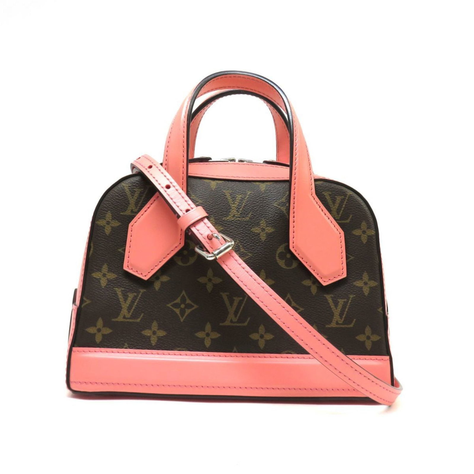 Louis Vuitton Handbag Shoulder Bag Monogram: Louis Vuitton Handbag Shoulder Bag Monogram The Louis Vuitton Handbag Shoulder Bag Monogram Corail Pink features a classic design with a timeless monogram pattern. This pre-owned shoulder bag boasts a