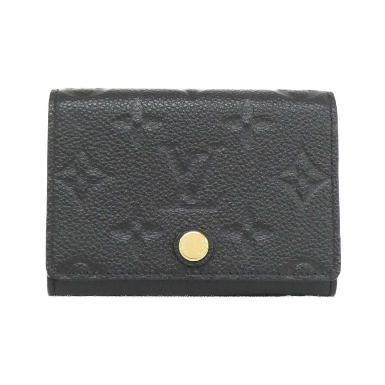 Louis Vuitton Business Card Case Leather: Louis Vuitton Business Card Case Leather This Louis Vuitton Business Card Case Leather is made from high-quality calf leather and features a classic design. With its sleek black color and durable cons