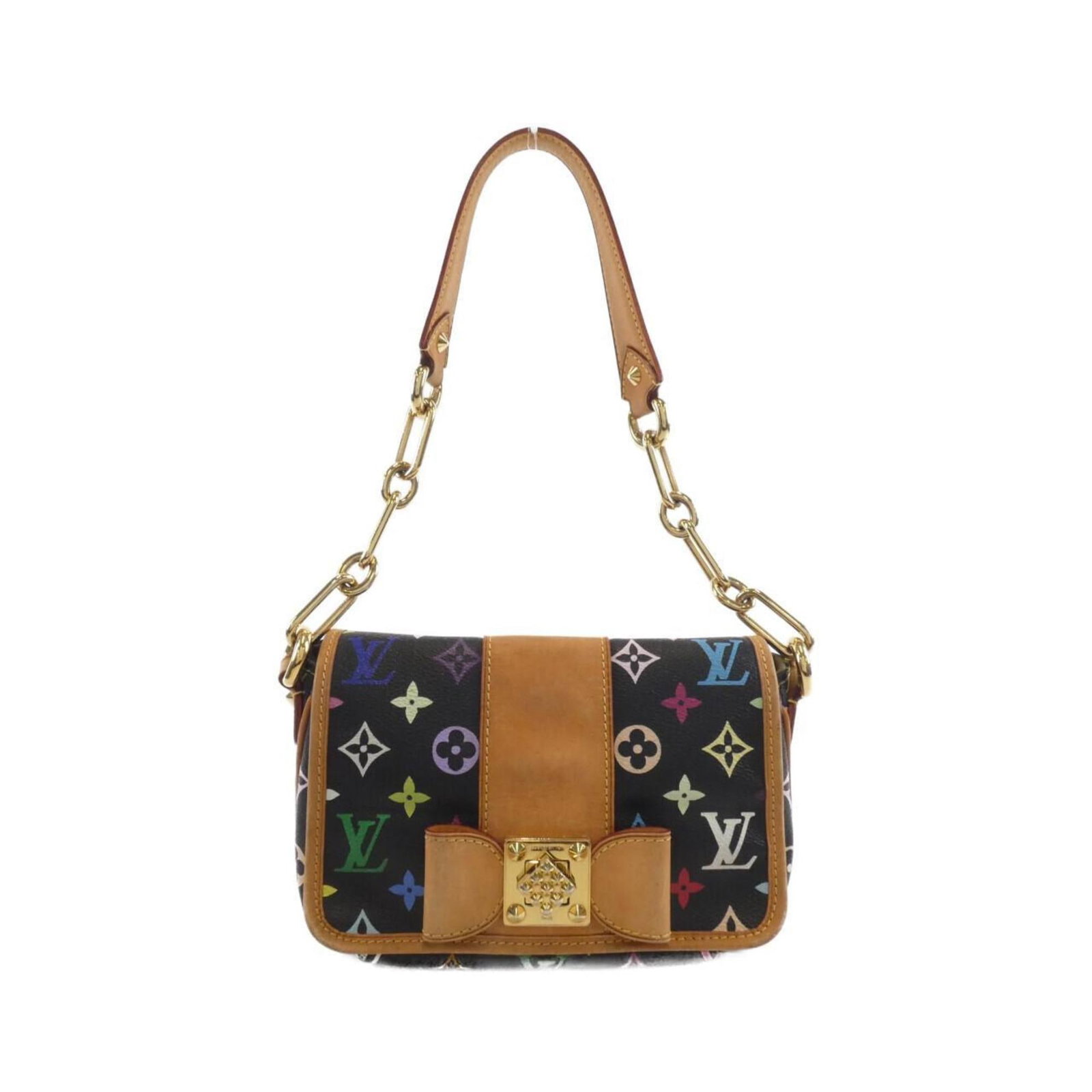 Louis Vuitton Shoulder Bag Coated Canvas: Louis Vuitton Shoulder Bag Coated Canvas The Louis Vuitton Shoulder Bag Coated Canvas boasts a sleek black finish and gold hardware, adding a touch of sophistication to any outfit. Made from