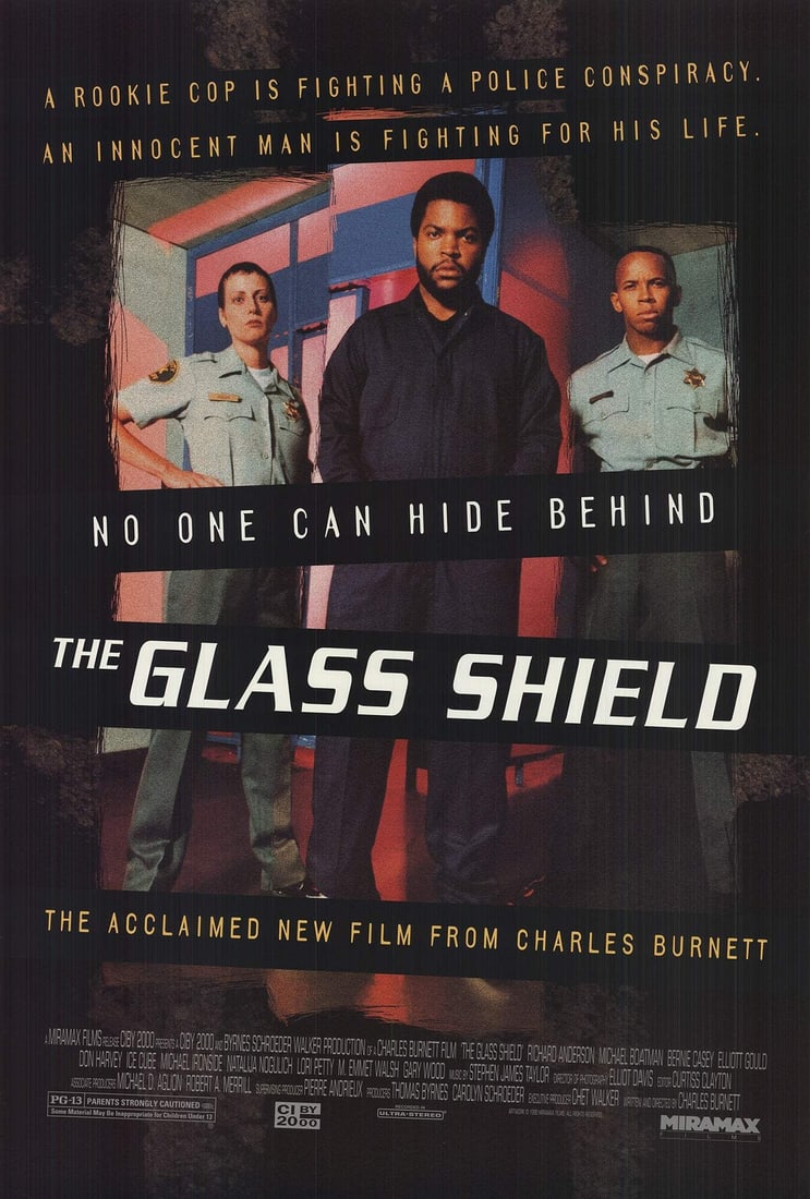 Glass Shield: Glass Shield The Glass Shield is a striking offset lithograph from 1995, measuring 40 x 27 inches. This near-mint condition print features figures and is printed on high-quality paper, making it a vis
