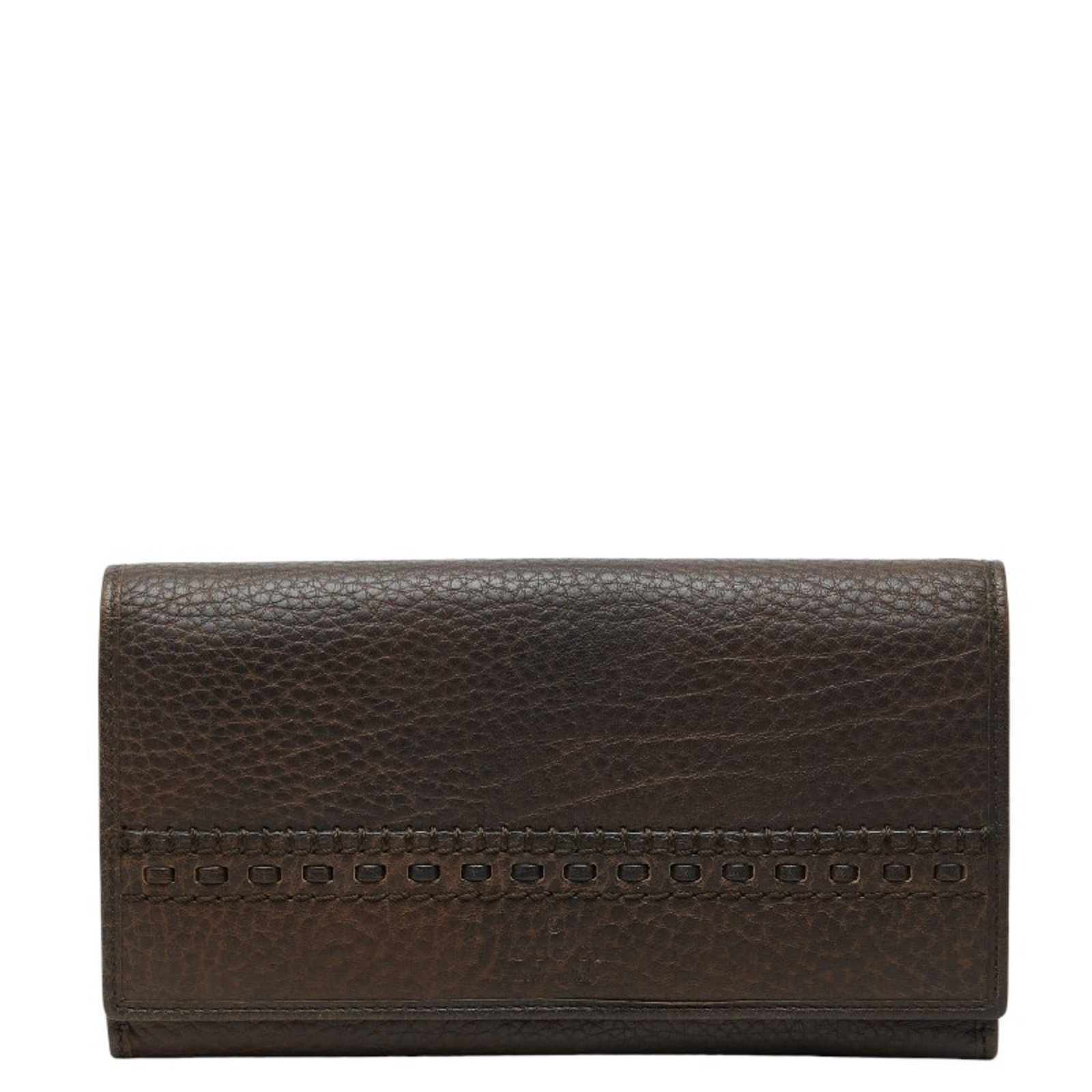 Gucci Long Wallet (Bi-Fold) Leather: Gucci Long Wallet (Bi-Fold) Leather Gucci's iconic bi-fold design makes this long wallet a stylish and practical accessory. With its rich brown leather exterior and classic Gucci branding, this used w
