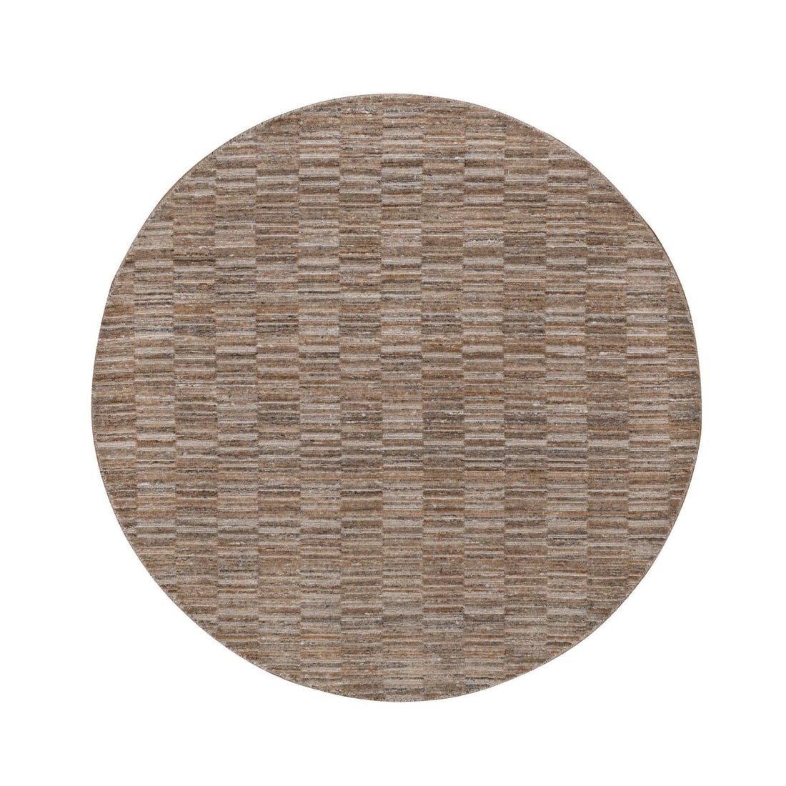 Brown Pure Wool Round Rug (1 of 8)