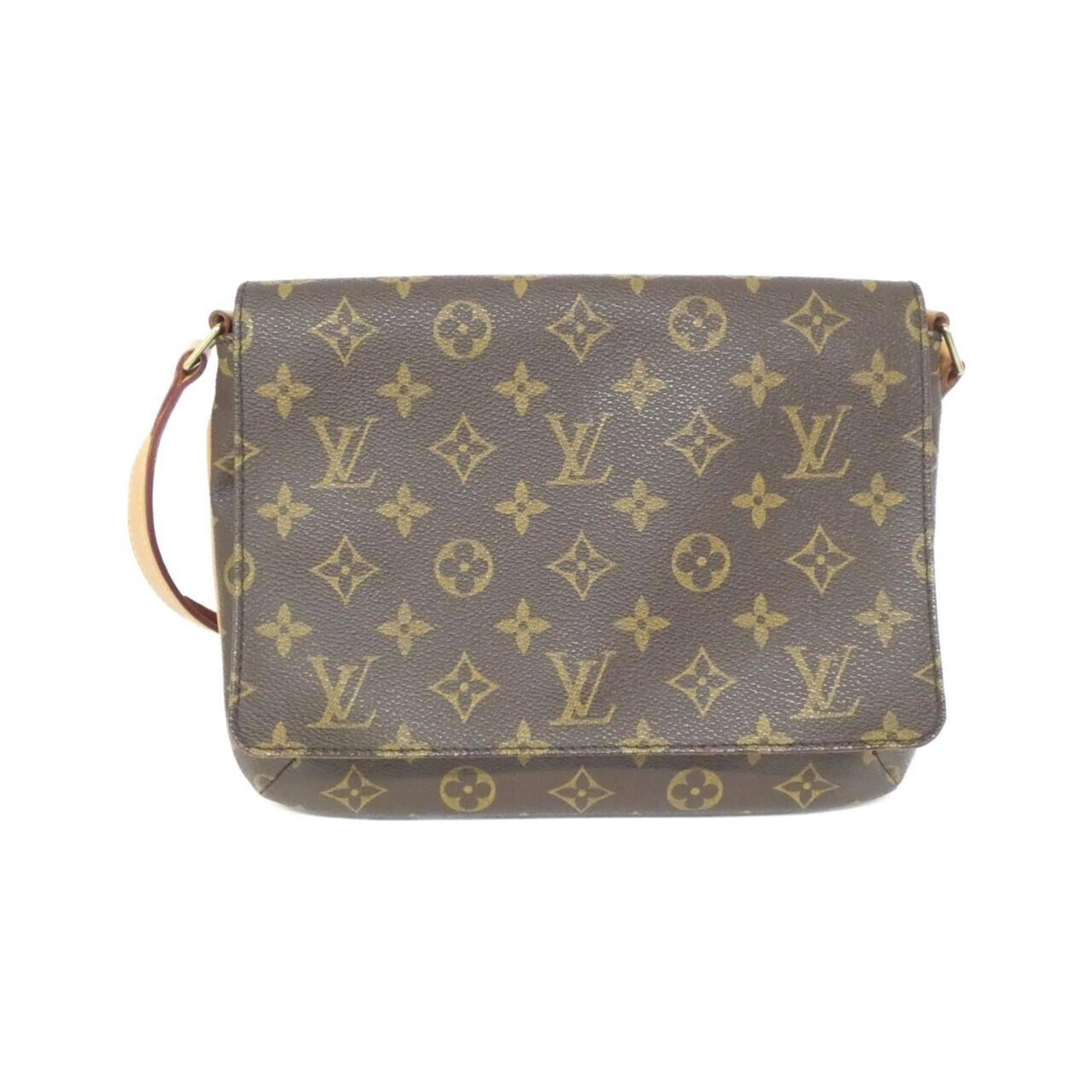 Louis Vuitton Shoulder Bag Coated Canvas: Louis Vuitton Shoulder Bag Coated Canvas The Louis Vuitton Shoulder Bag Coated Canvas boasts a classic design with a timeless touch. Its gold hardware and marron color add a sophisticated flair to