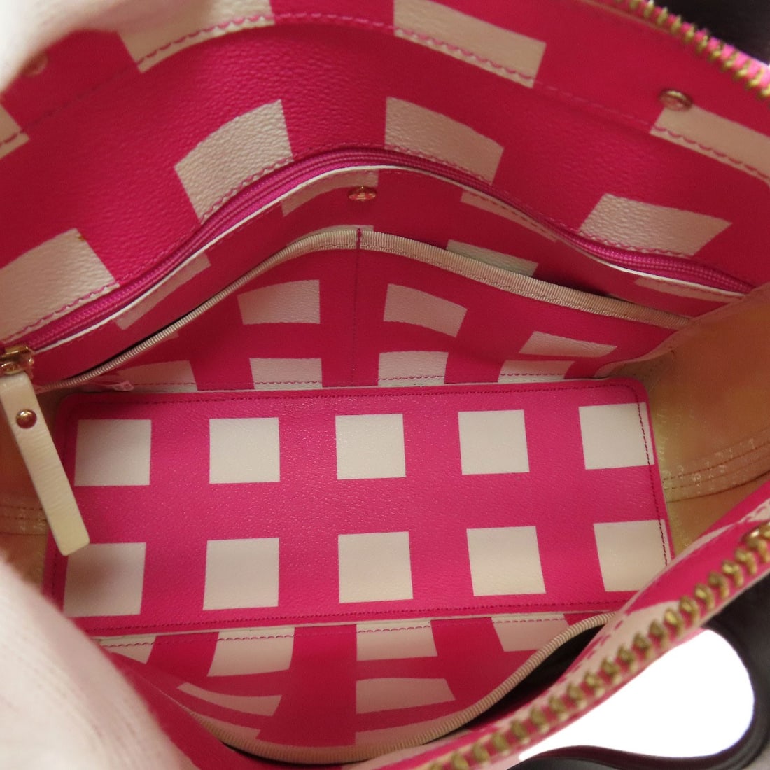 PVC 2way tote bag checkpattern - 5