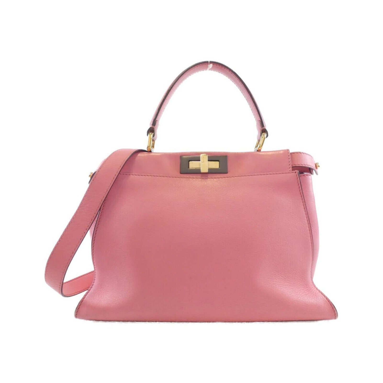 Fendi Handbag Leather: Fendi Handbag Leather Fendi Handbag Leather is a unique and stylish accessory featuring high-quality calfskin leather in a vibrant pink hue. With its classic design and durable construction, this