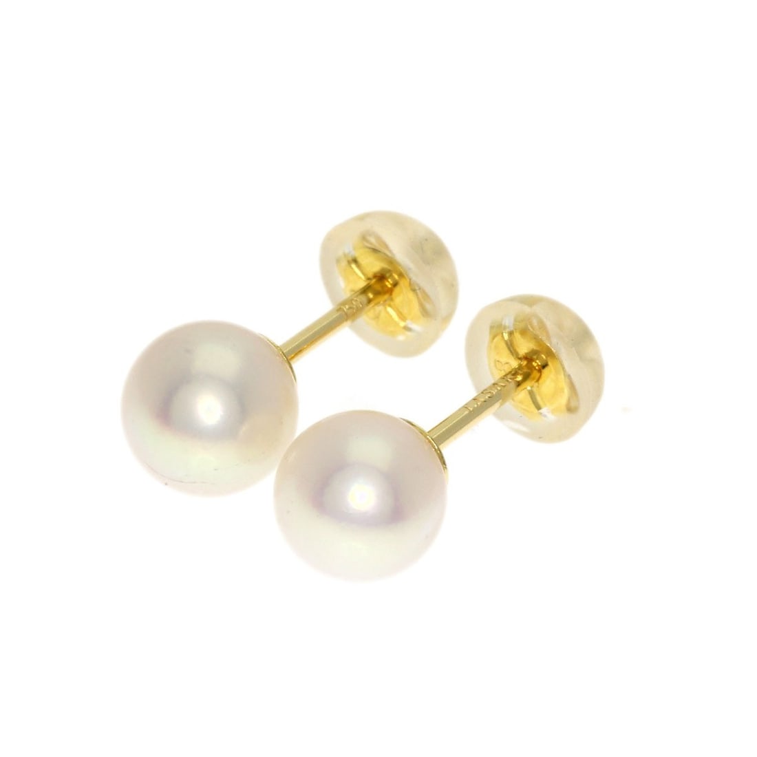 Yellow Gold Pearl Earring K18 Tasaki (1 of 7)