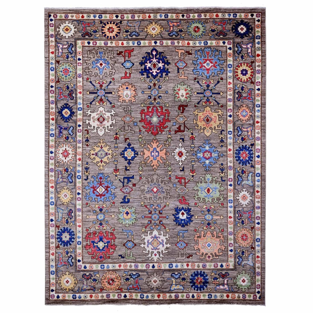 Oriental Gray Wool Oushak Rug Perfect 81/ 17 (1 of 11)