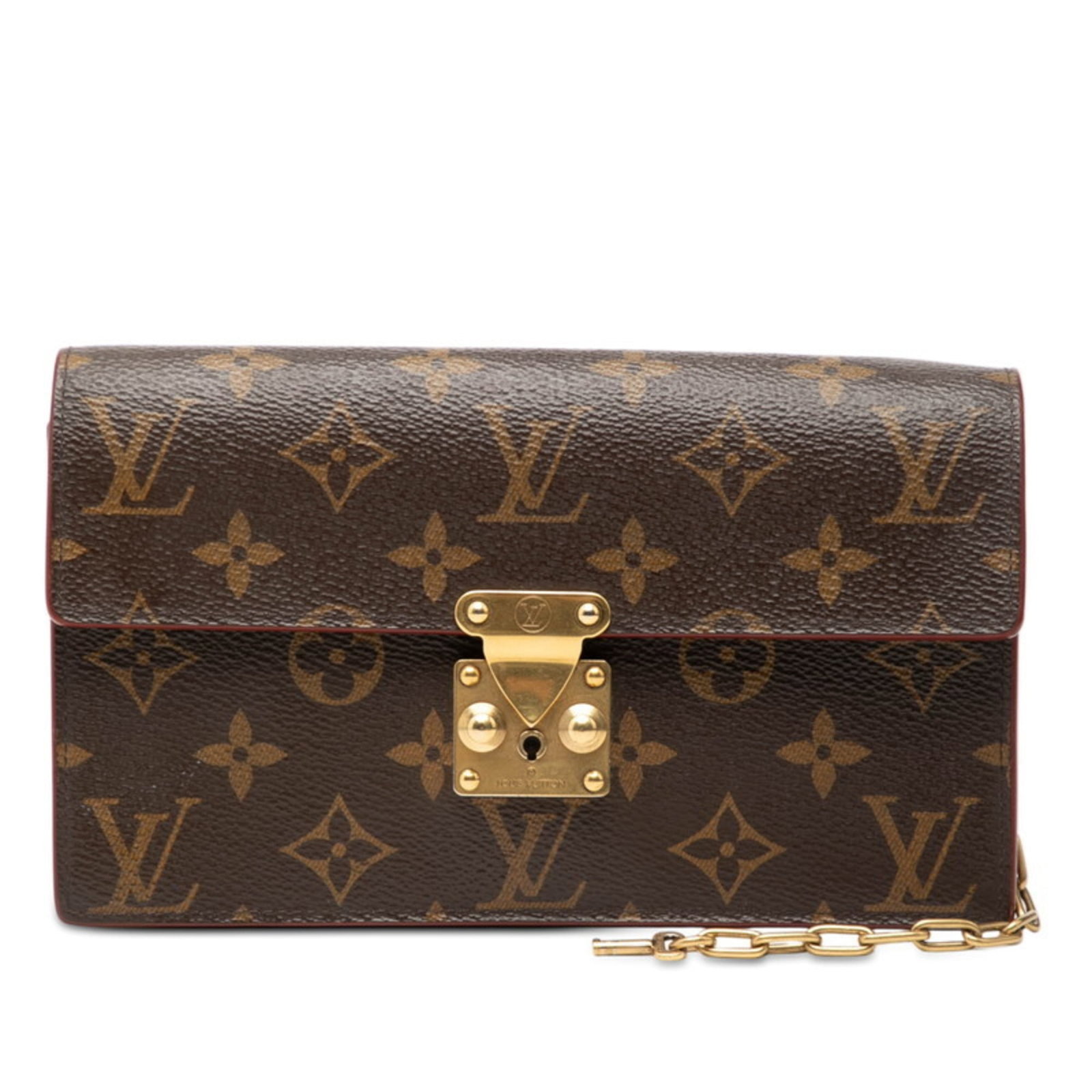 Louis Vuitton Clutch Bag Pouch Pvc Leather: Louis Vuitton Clutch Bag Pouch Pvc Leather This Louis Vuitton clutch bag pouch features a striking brown Pvc leather exterior with subtle scratches and signs of usage. Made from high-quality