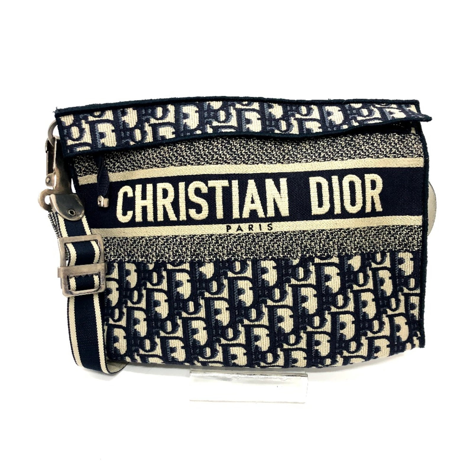 Christian Dior Shoulder Bag Other: Christian Dior Shoulder Bag Other Navy Christian Dior shoulder bag with clean lines and classic design. Measuring 28cm x 22.5cm x 2cm, this bag features a sturdy build and comfortable shoulder strap,
