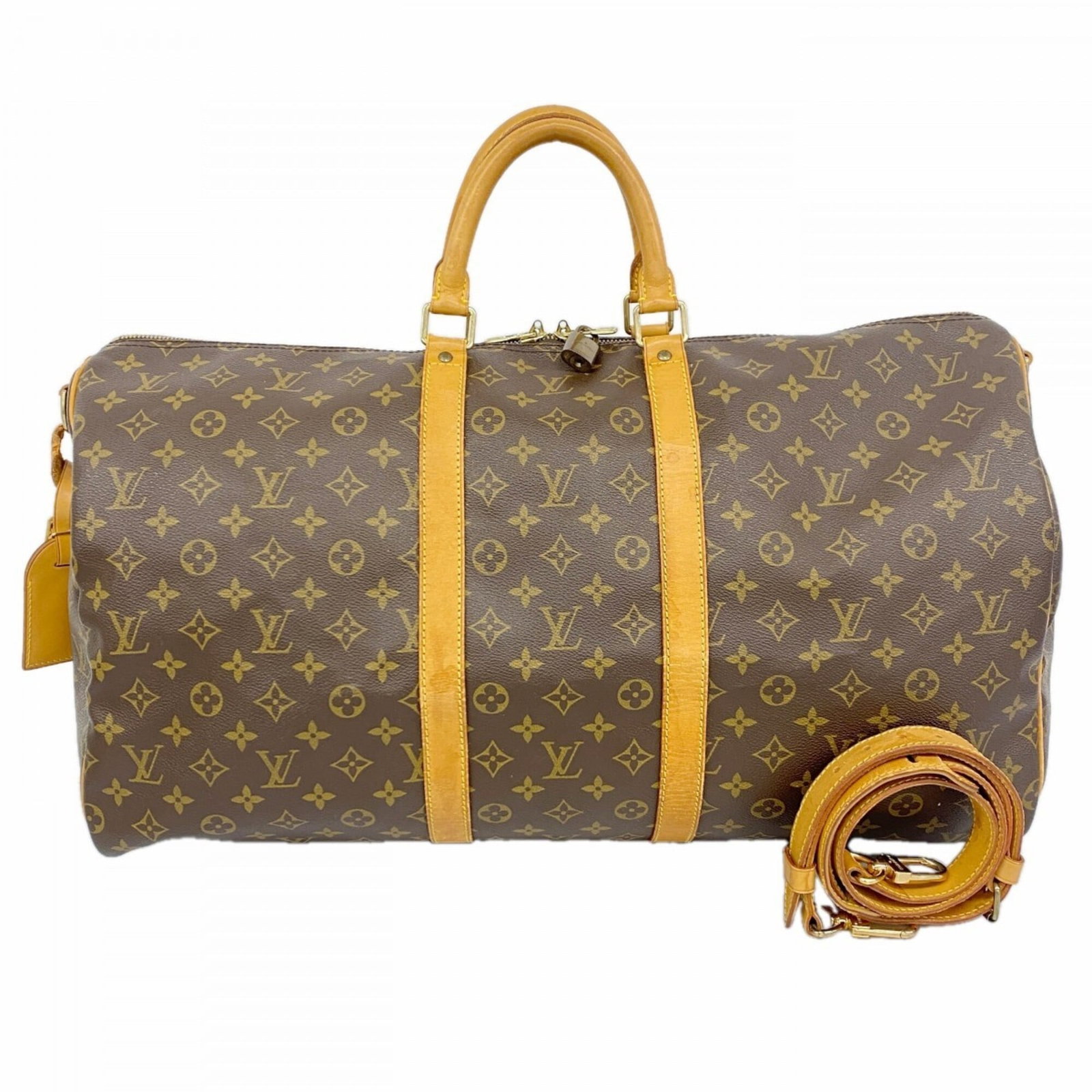 Louis Vuitton Boston Bag: Louis Vuitton Boston Bag The Louis Vuitton Boston Bag is a timeless piece with its classic design and rich brown color. Measuring 31cm x 55cm x 26cm, this bag features a durable construction despite b