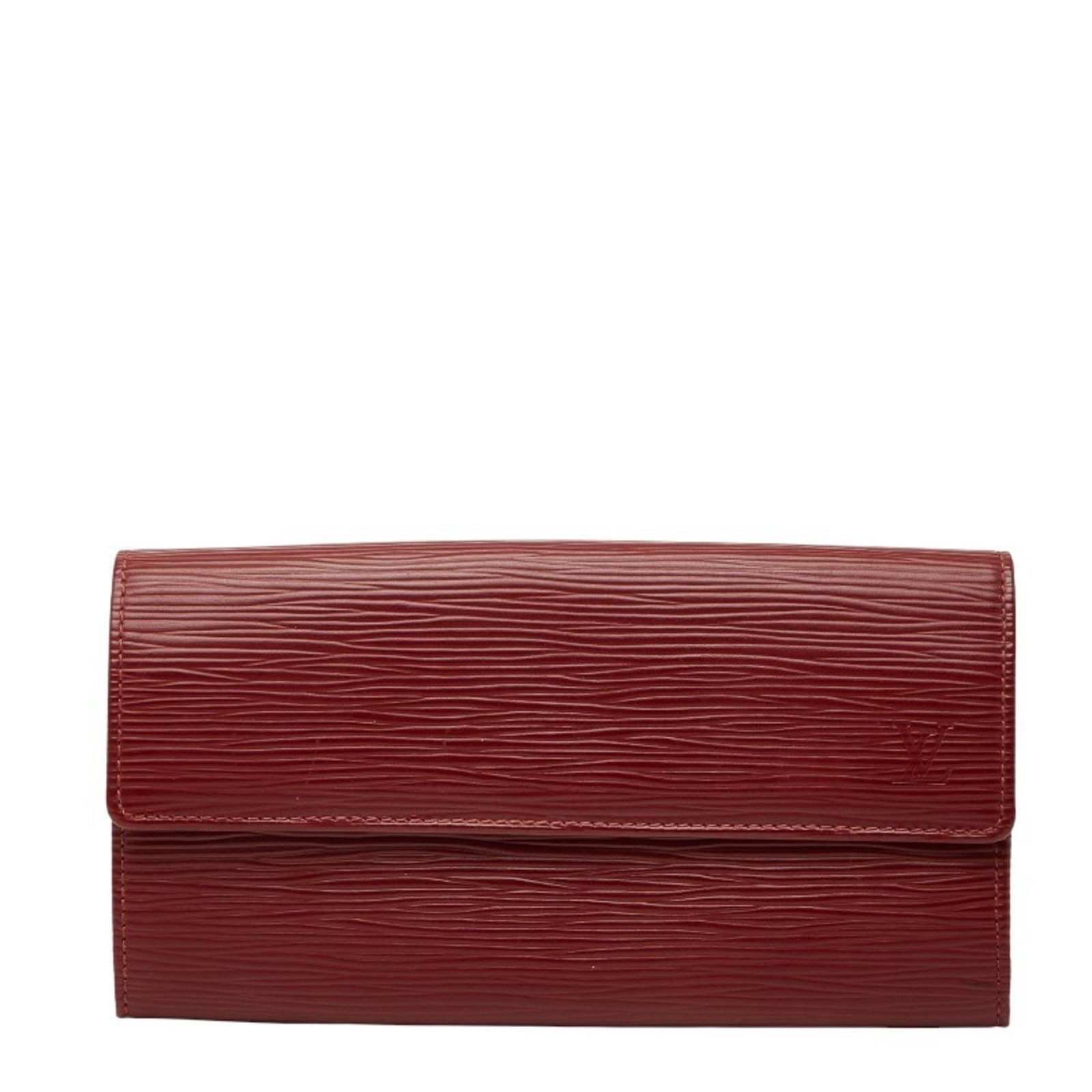 Louis Vuitton Wallet (Bi-Fold) Cuir Ombre Leather: Louis Vuitton Wallet (Bi-Fold) Cuir Ombre Leather The Louis Vuitton Bi-Fold Wallet features striking Cuir Ombre Leather in a bold red hue. With its classic design and durable construction, this