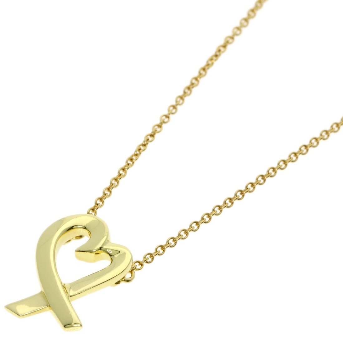 Tiffany Co Loving Heart Necklace K18 Yellow Gold: Tiffany Co Loving Heart Necklace K18 Yellow Gold Tiffany & Co's Loving Heart Necklace is crafted from K18 Yellow Gold, a high-purity gold alloy renowned for its exceptional durability and luxurious fe