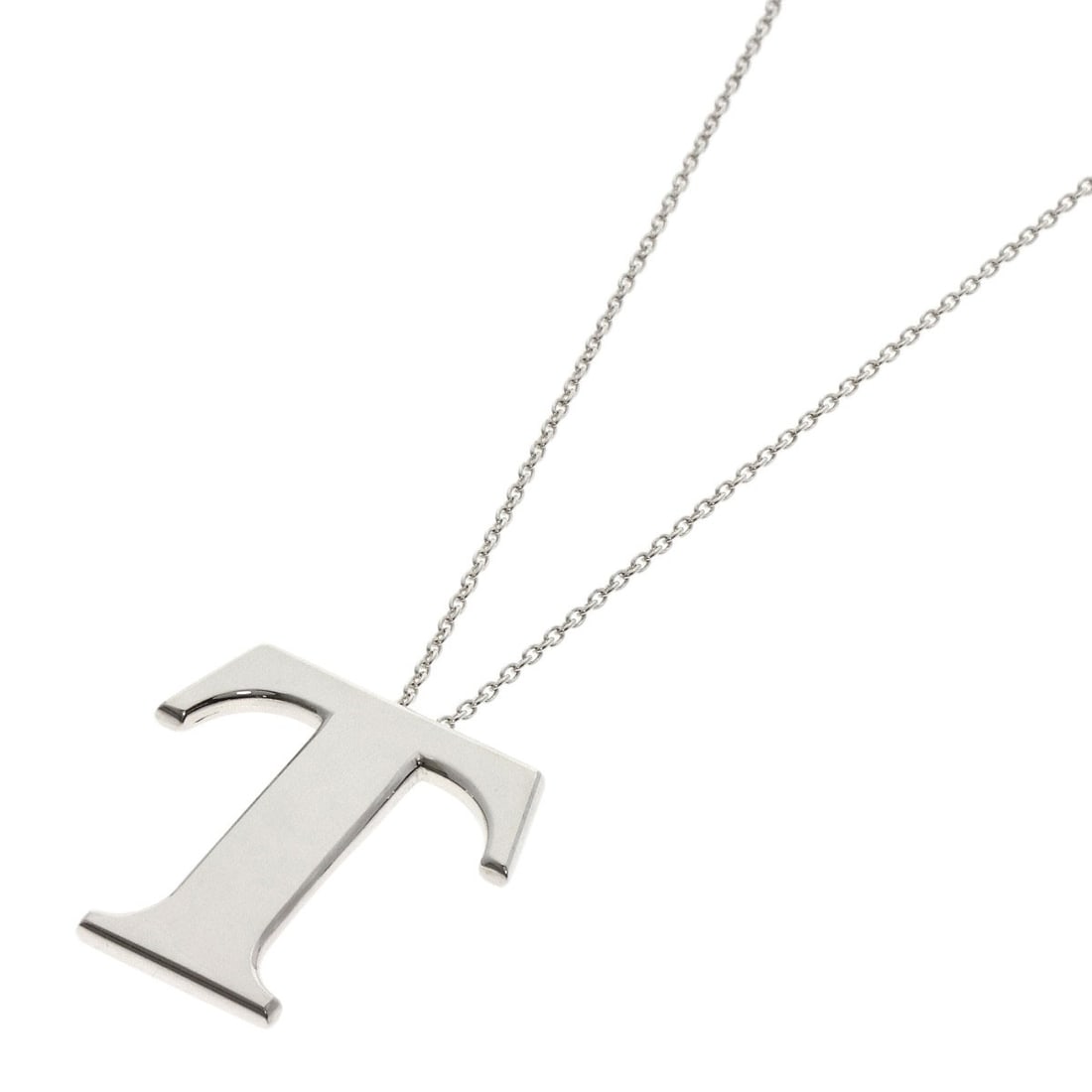 Tiffany Logo Silver Necklace Only: Tiffany Logo Silver Necklace Only The Tiffany Logo Silver Necklace boasts a sleek and modern design with its silver metal exterior. Notably, this necklace features no main stone, making it a simple