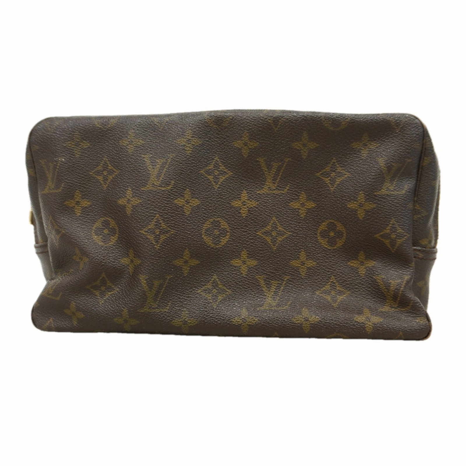 Louis Vuitton Pouch: Louis Vuitton Pouch Brown Louis Vuitton Pouch with Traces of Usage. This used pouch features the iconic brand's signature monogram pattern and has a sturdy design with dimensions of 16.5cm x 28cm x