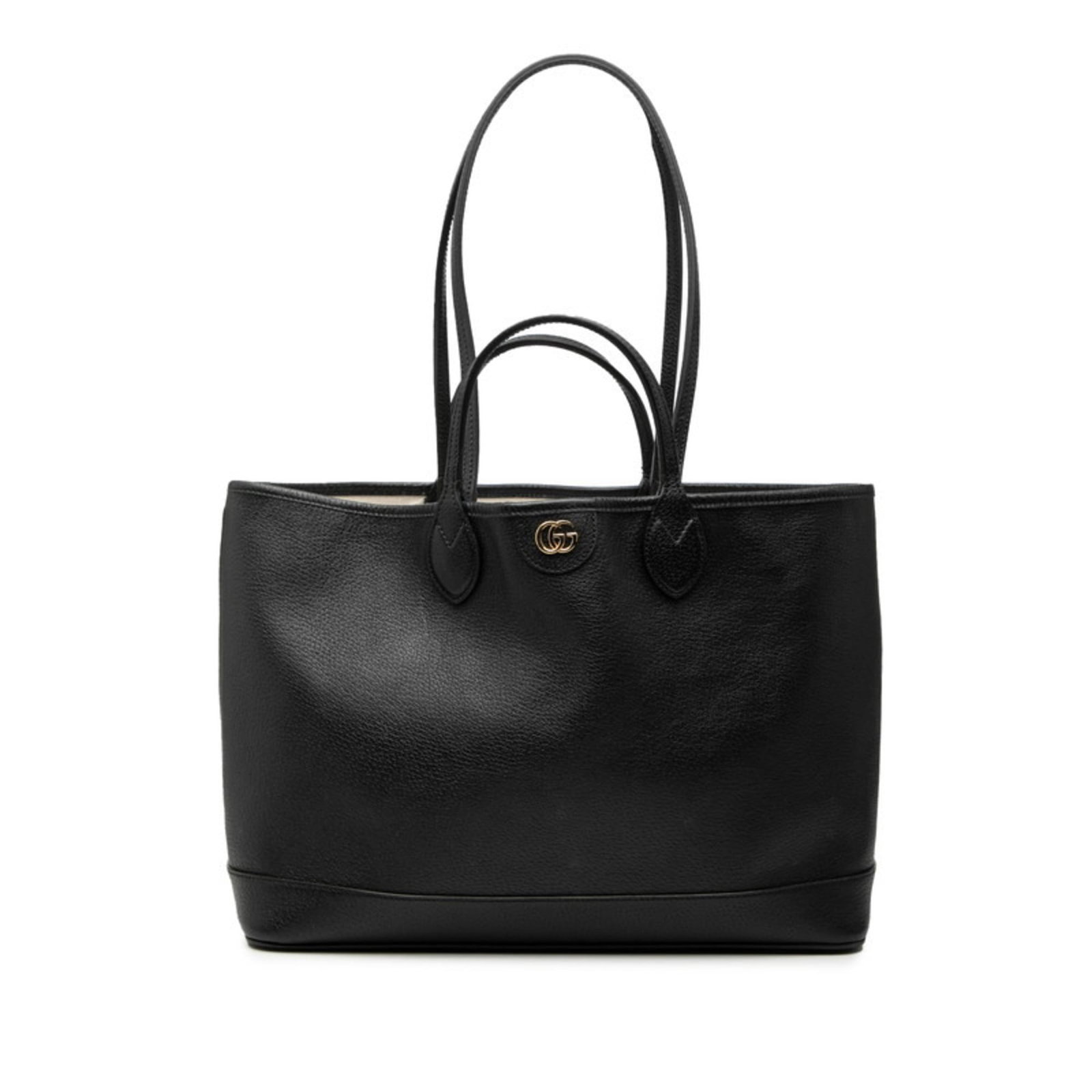 Gucci Handbag Tote Bag Leather: Gucci Handbag Tote Bag Leather Gucci Handbag Tote Bag Leather is available. This black leather tote bag features Gucci branding and has a size of 26cm x 37.5cm x 14cm. It shows traces of usage with