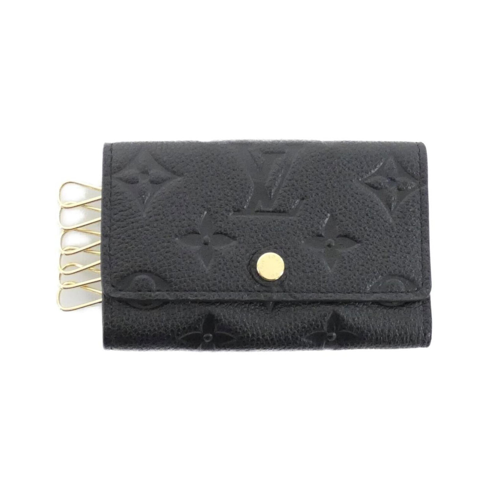 Louis Vuitton Keycase: Louis Vuitton Keycase Black Louis Vuitton Keycase in very good condition, with a few traces of usage and minor scratches/dirt. The classic design remains intact, showcasing the iconic brand's signatur