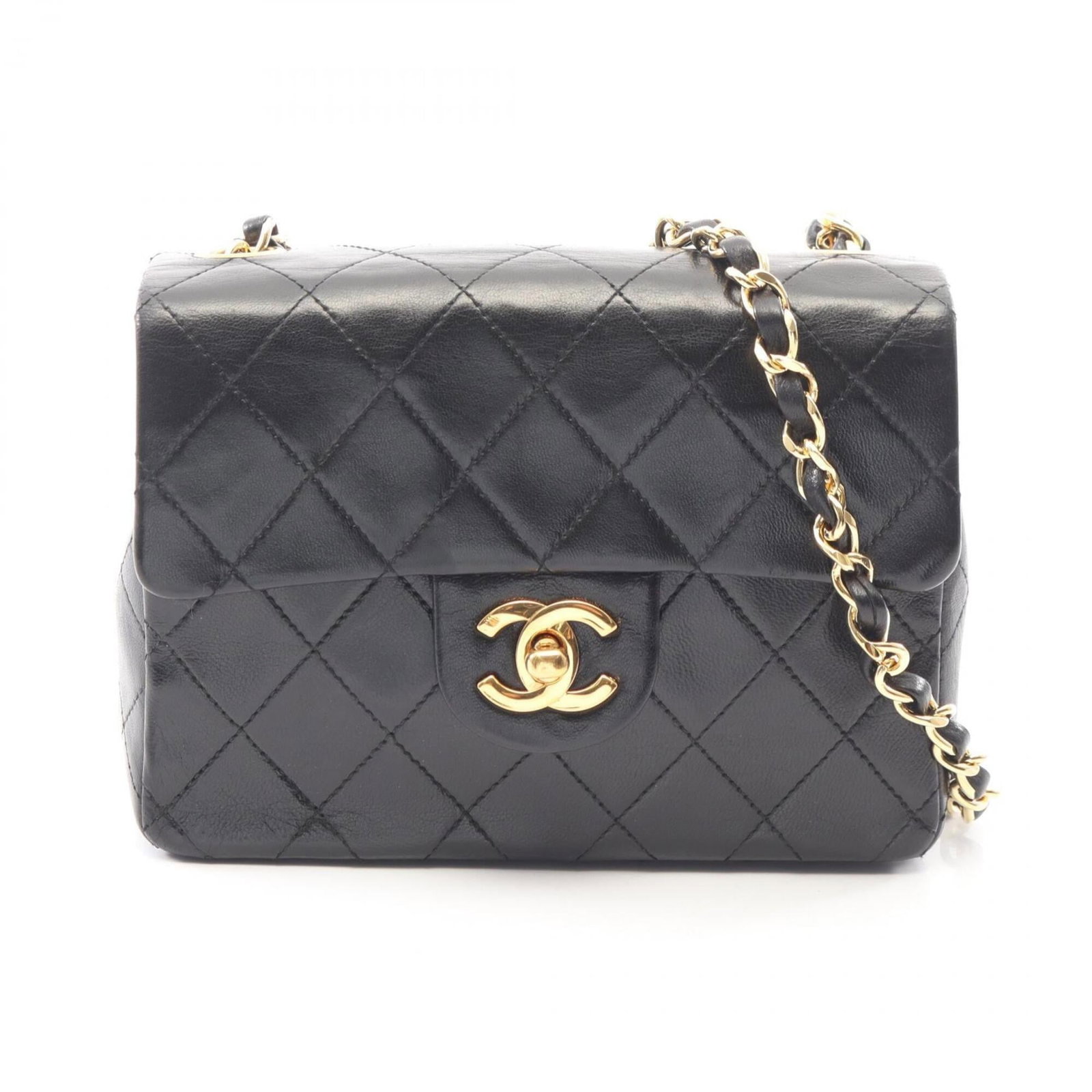 Chanel Handbag Shoulder Bag Leather: Chanel Handbag Shoulder Bag Leather This luxurious Chanel shoulder bag features high-quality lambskin leather in black. With its classic design and timeless style, this bag exudes sophistication and e