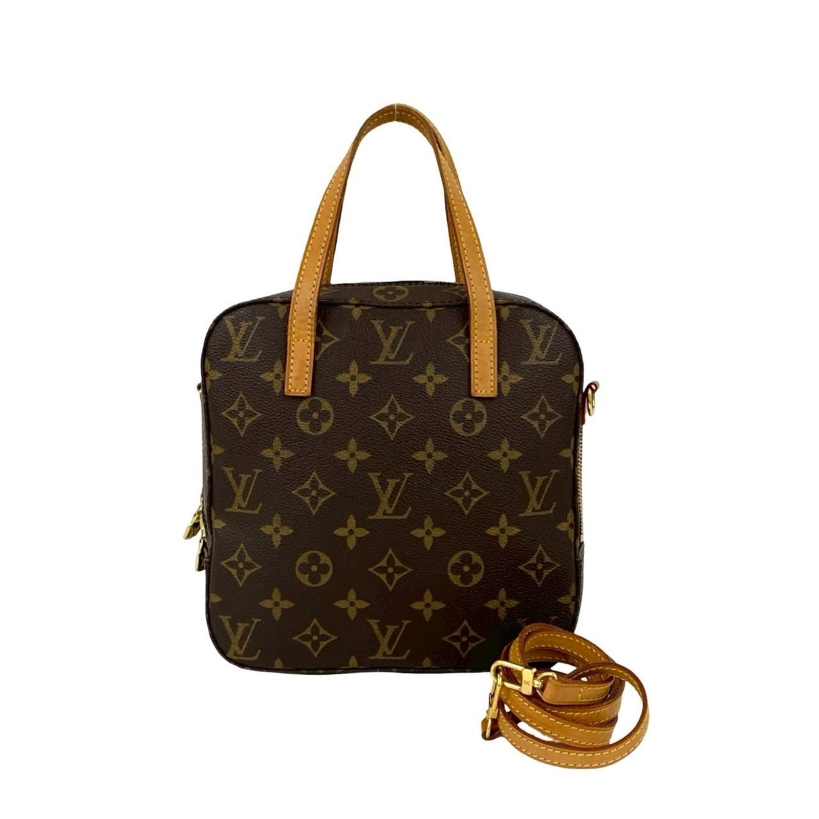 Louis Vuitton Handbag Shoulder Bag Leather Pvc: Louis Vuitton Handbag Shoulder Bag Leather Pvc This Louis Vuitton handbag shoulder bag features high-quality leather and PVC materials in a classic brown color. With its timeless design and compact si