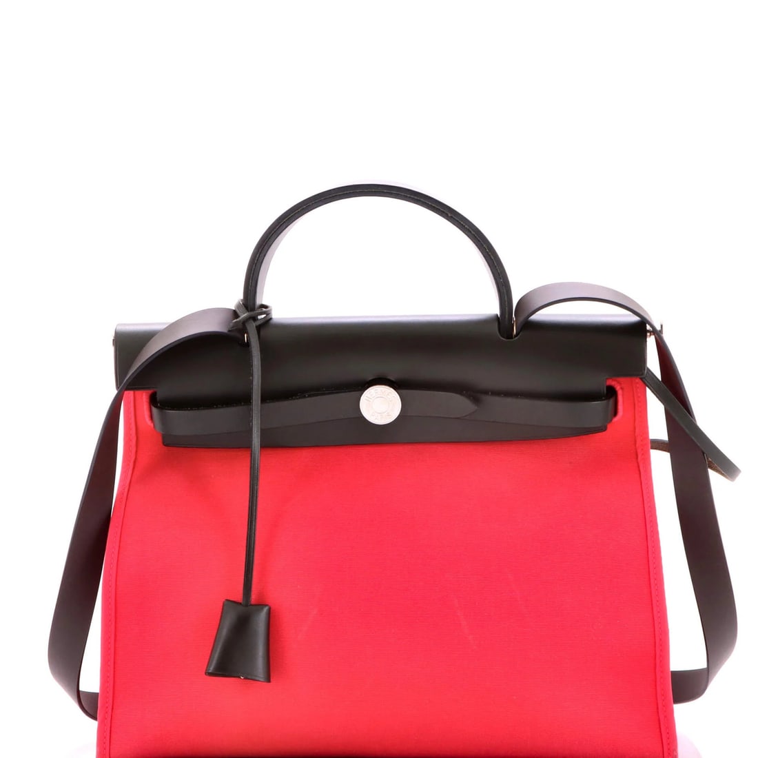 Leather toile zip herbag Hermes: Leather toile zip herbag Hermes The Herm?s O Square (2011) Leather Toile Zip Herbag is a stylish shoulder bag with a pink exterior and interior. Featuring a classic design with a zip closure and leath