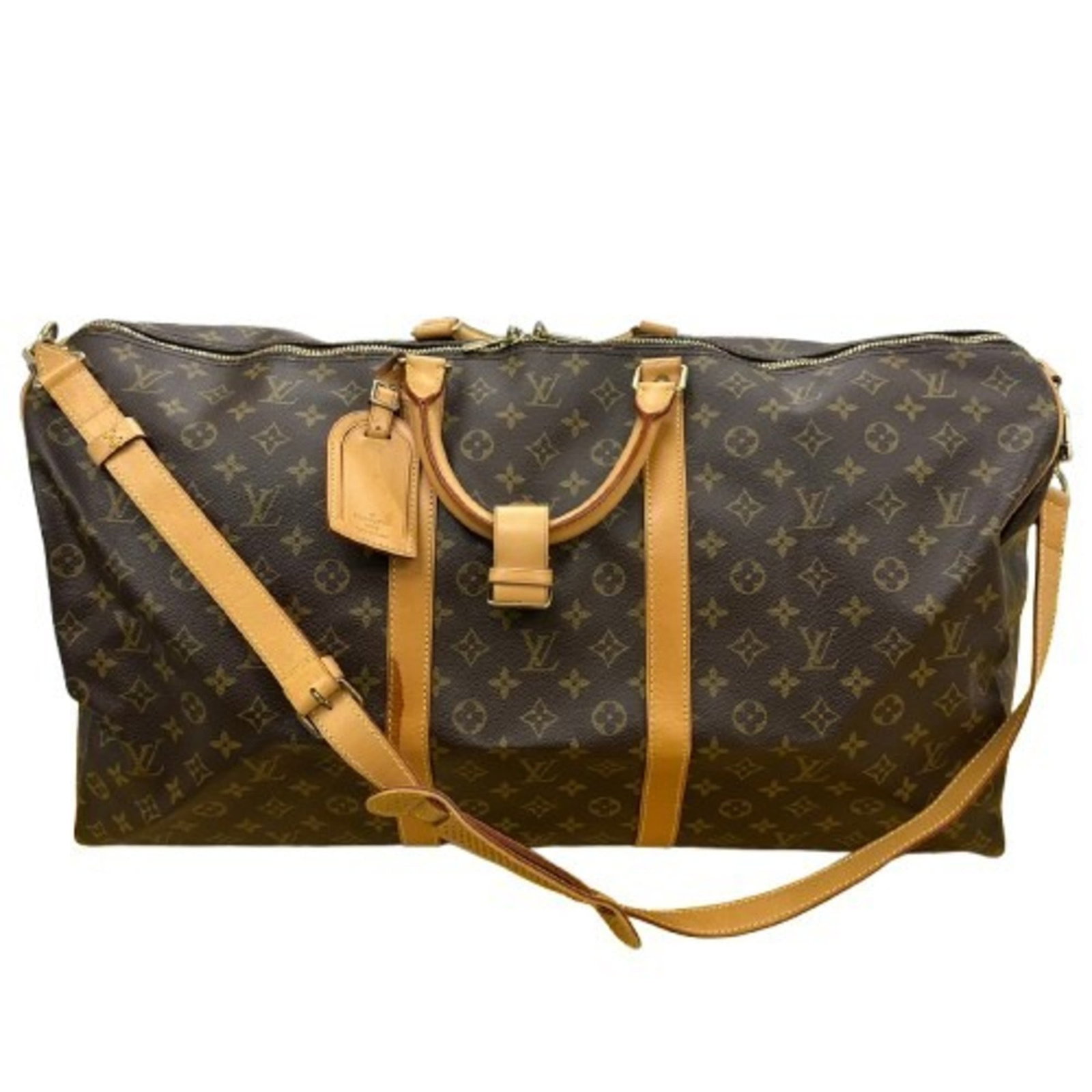 Louis Vuitton Boston Bag Pvc Leather: Louis Vuitton Boston Bag Pvc Leather The Louis Vuitton Boston Bag Pvc Leather features a classic design with a durable PVC leather exterior and a timeless brown color. Measuring 32cm x 60cm x 26cm, th