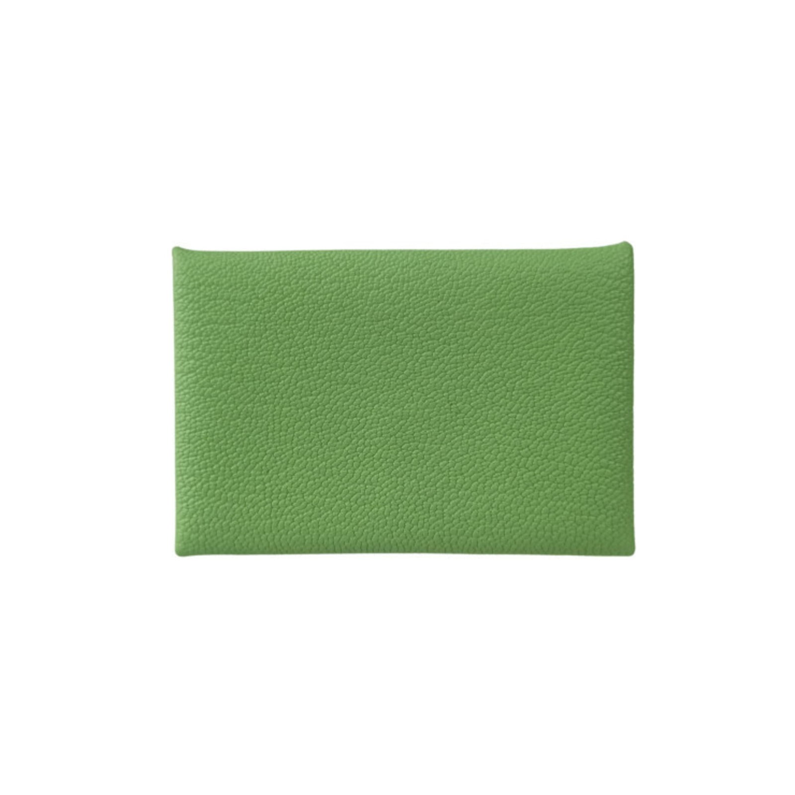 Hermes Coin Purse/Coin Case Chevre Leather: Hermes Coin Purse/Coin Case Chevre Leather Chevre leather coin purse/case with a vibrant green color and compact size. Opened from its packaging, this Hermes accessory showcases its unique design and 