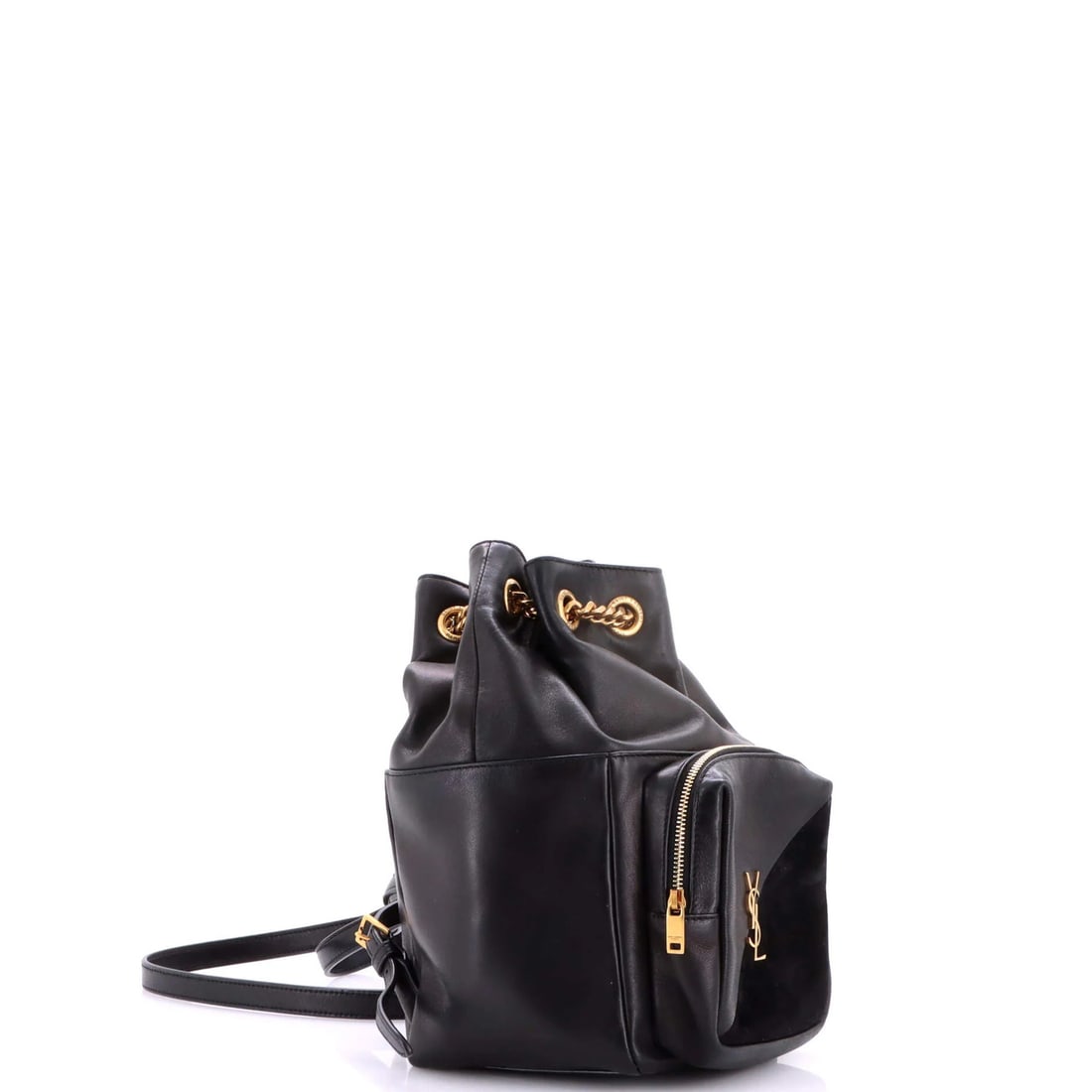 Saint Laurent Leather Suede Backpack - 2