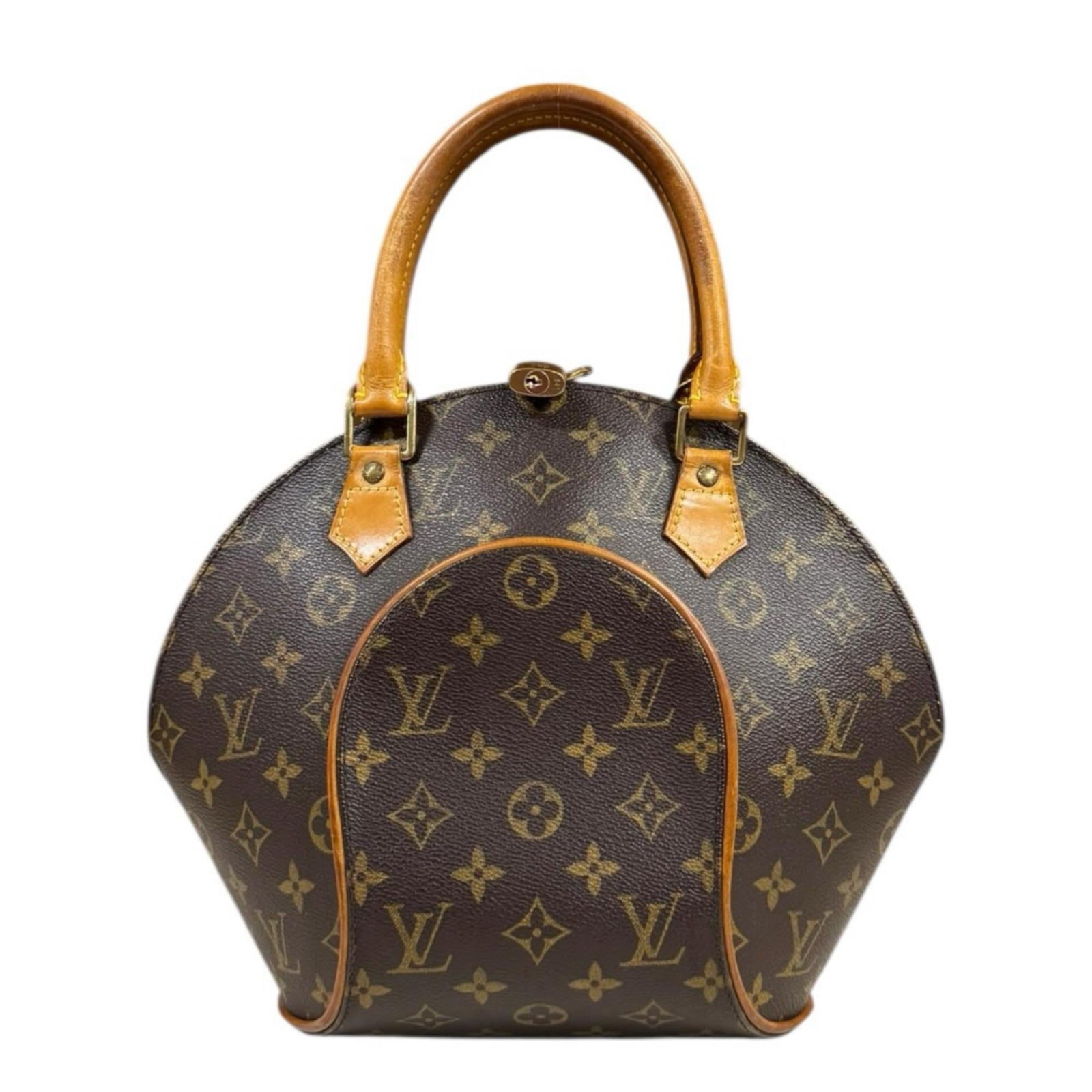 Louis Vuitton Handbag Monogram: Louis Vuitton Handbag Monogram Brown Louis Vuitton Monogram Handbag with Traces of Usage. This classic handbag features the iconic monogram pattern and has been well-loved over time, showing signs of
