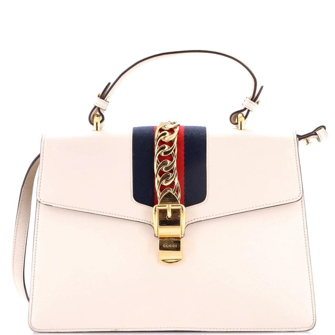 Sylvie leather top bag medium gucci (1 of 7)