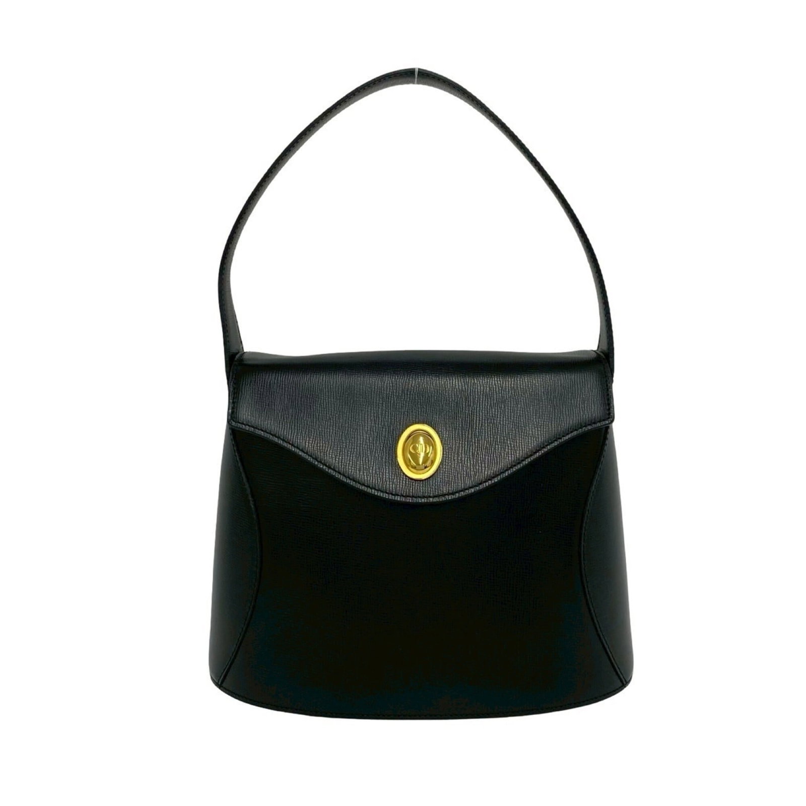 Christian Dior Handbag Tote Bag Leather: Christian Dior Handbag Tote Bag Leather This black leather Christian Dior handbag tote bag features a classic design with a rich, worn finish. With its 19cm x 24cm x 12cm dimensions and traces of usag