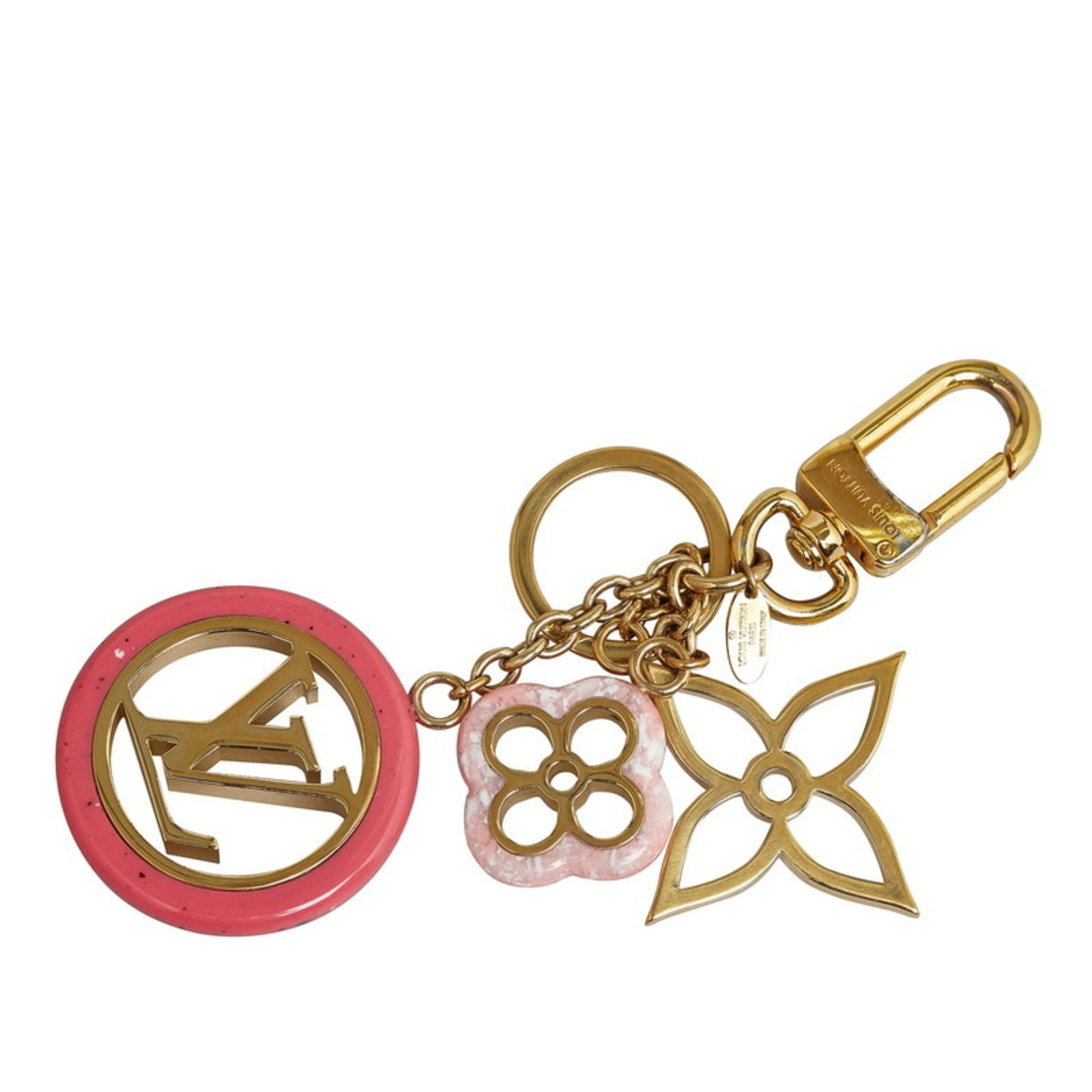 Louis Vuitton Keyring Gold Plating: Louis Vuitton Keyring Gold Plating Gold-plated keyring from Louis Vuitton, bearing subtle traces of usage and minor scratches. The piece measures 4.5cm x 13.46cm in size. A used item in good condition
