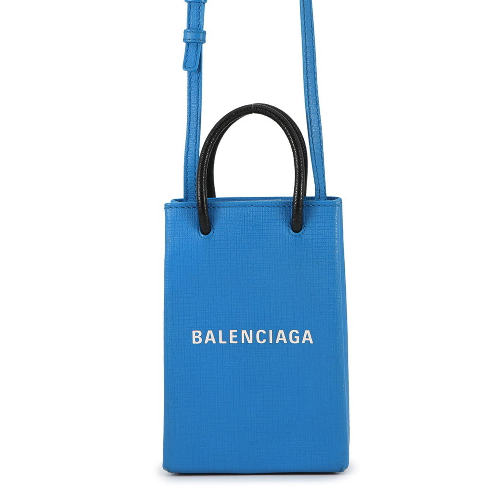 Balenciaga Shoulder Bag Leather: Balenciaga Shoulder Bag Leather Used Balenciaga Shoulder Bag in blue leather with a few traces of usage, some scratches and dirt visible. The bag measures 18cm x 12cm x 4.5cm and is in very good condi