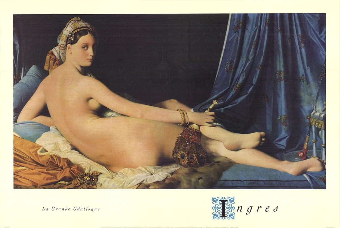 Impressio 1992 23.5" x 35" Offset Lithograph DOMINIQUE INGRES L Grande Odalisque (1 of 4)