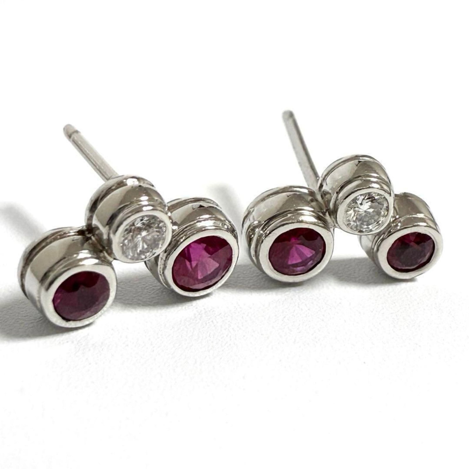 Tiffany Stud Earrings Platinum 950 Silver 925 - 3