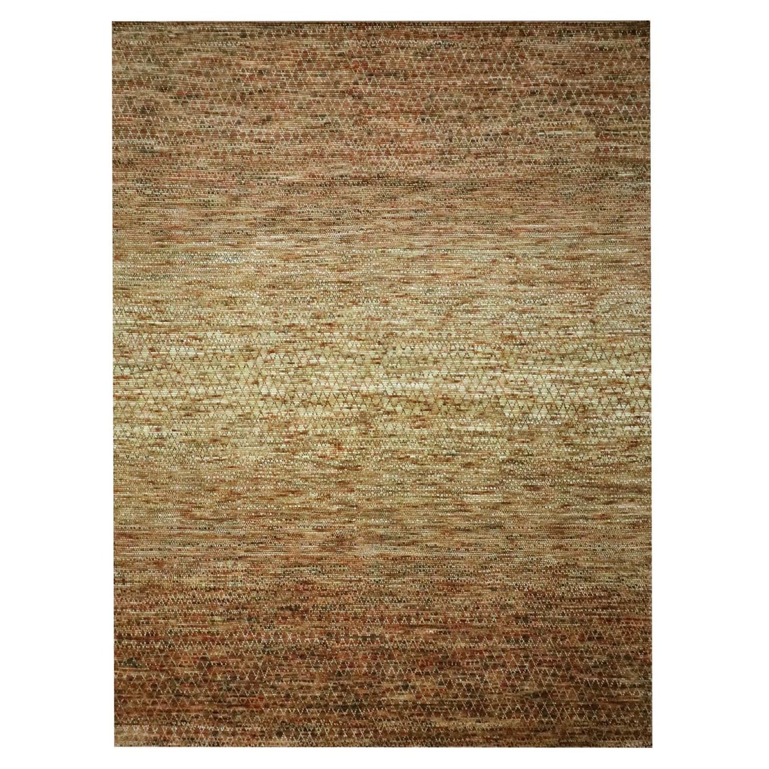 Brown Pure Hand Knotted Wool Grass Design Rug Modern Oriental: Brown Pure Hand Knotted Wool Grass Design Rug Modern Oriental The Brown Pure Hand Knotted Wool Grass Design Rug Modern Oriental boasts a unique and timeless design, featuring a solid brown field with 