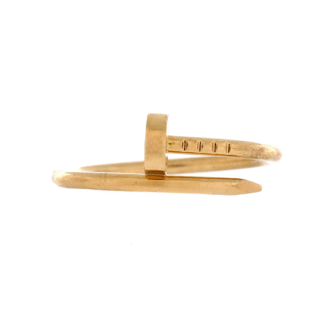 Clou Ring Gold Yellow 18k Just Cartier Small: Clou Ring Gold Yellow 18k Just Cartier Small The Juste un Clou Ring in 18k yellow gold features a classic design with a subtle, understated elegance. This Cartier piece boasts a rich history and a tim
