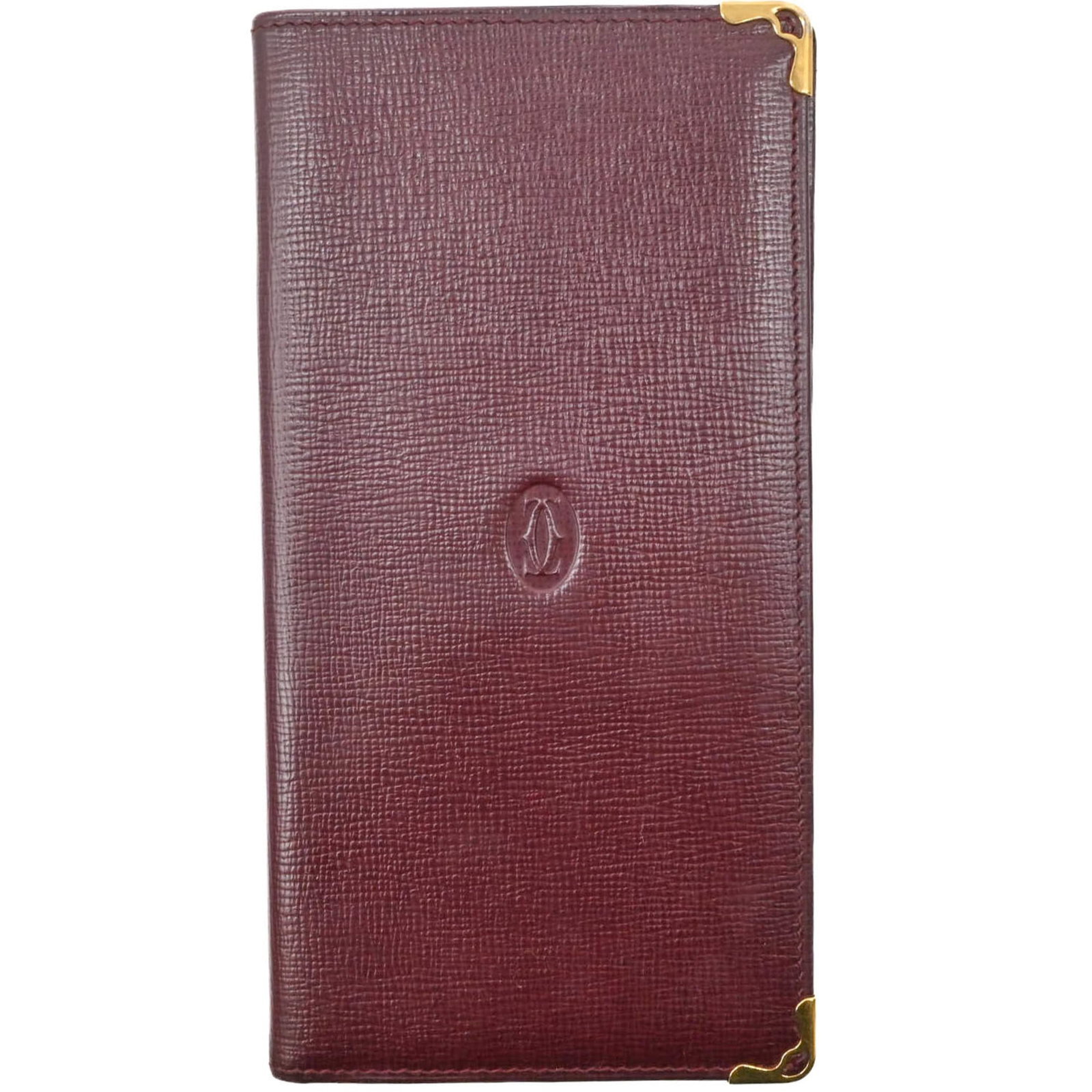 Cartier Long Wallet (Bi-Fold) Leather: Cartier Long Wallet (Bi-Fold) Leather Cartier Long Wallet (Bi-Fold) Leather in Bordeaux features a classic bi-fold design with clean lines and elegant proportions. With its rich leather material and s