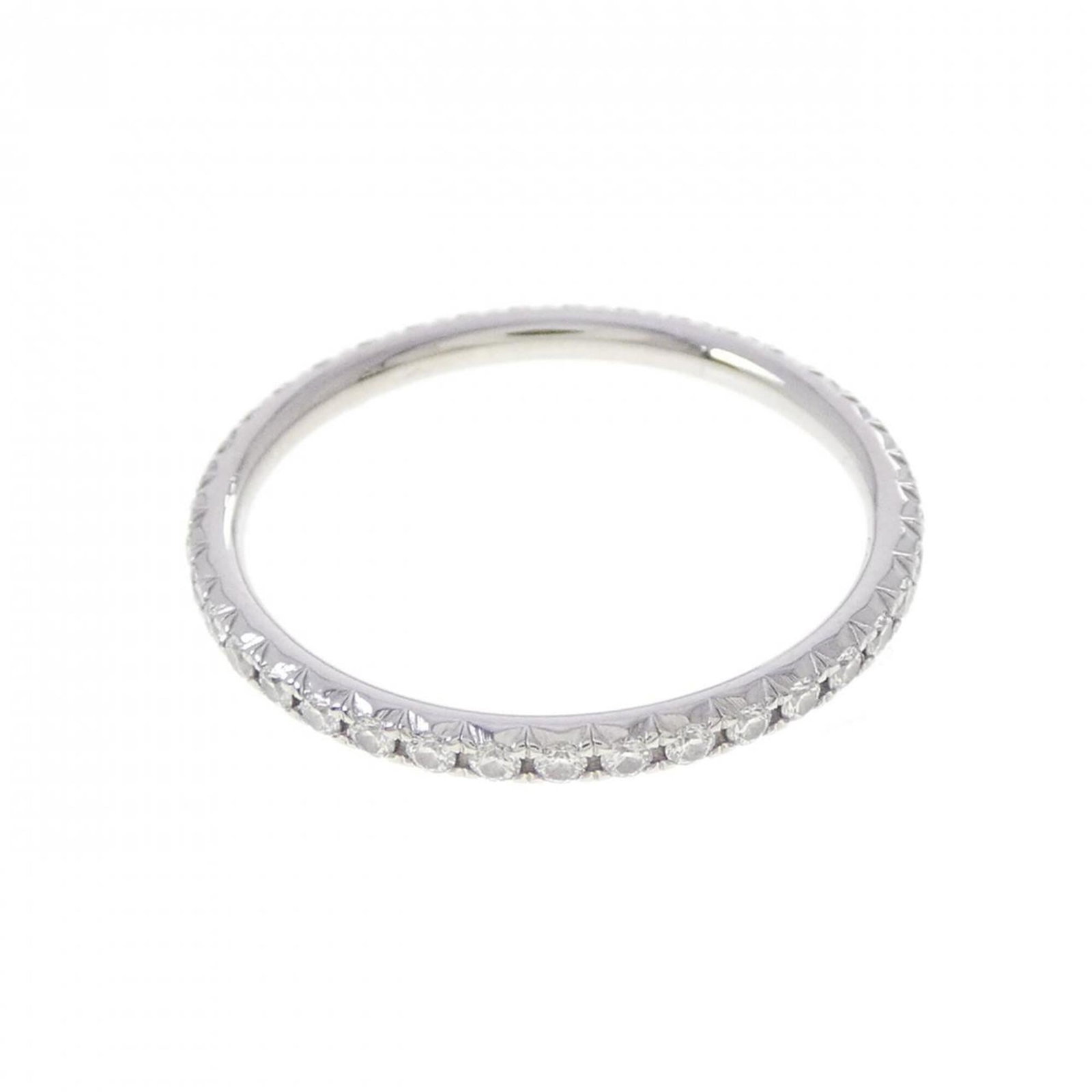 Tiffany Band Ring Platinum 950: Tiffany Band Ring Platinum 950 Platinum 950 Tiffany Band Ring with Diamond features a luxurious platinum setting and a diamond stone, showcasing exceptional craftsmanship. This used ring has been refu